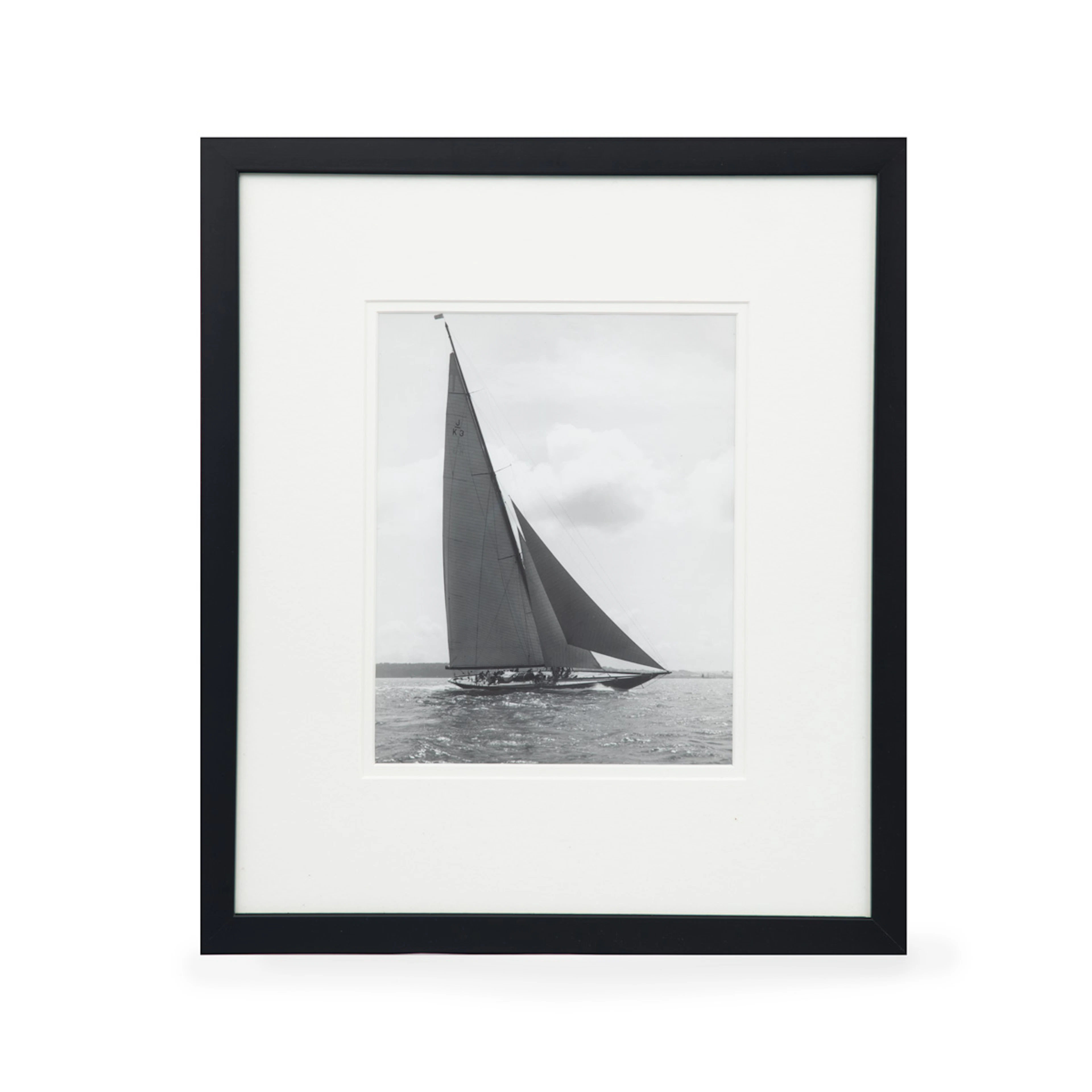 Shamrock 1927 powered up on piers tack gelatin print by Kirk and sons