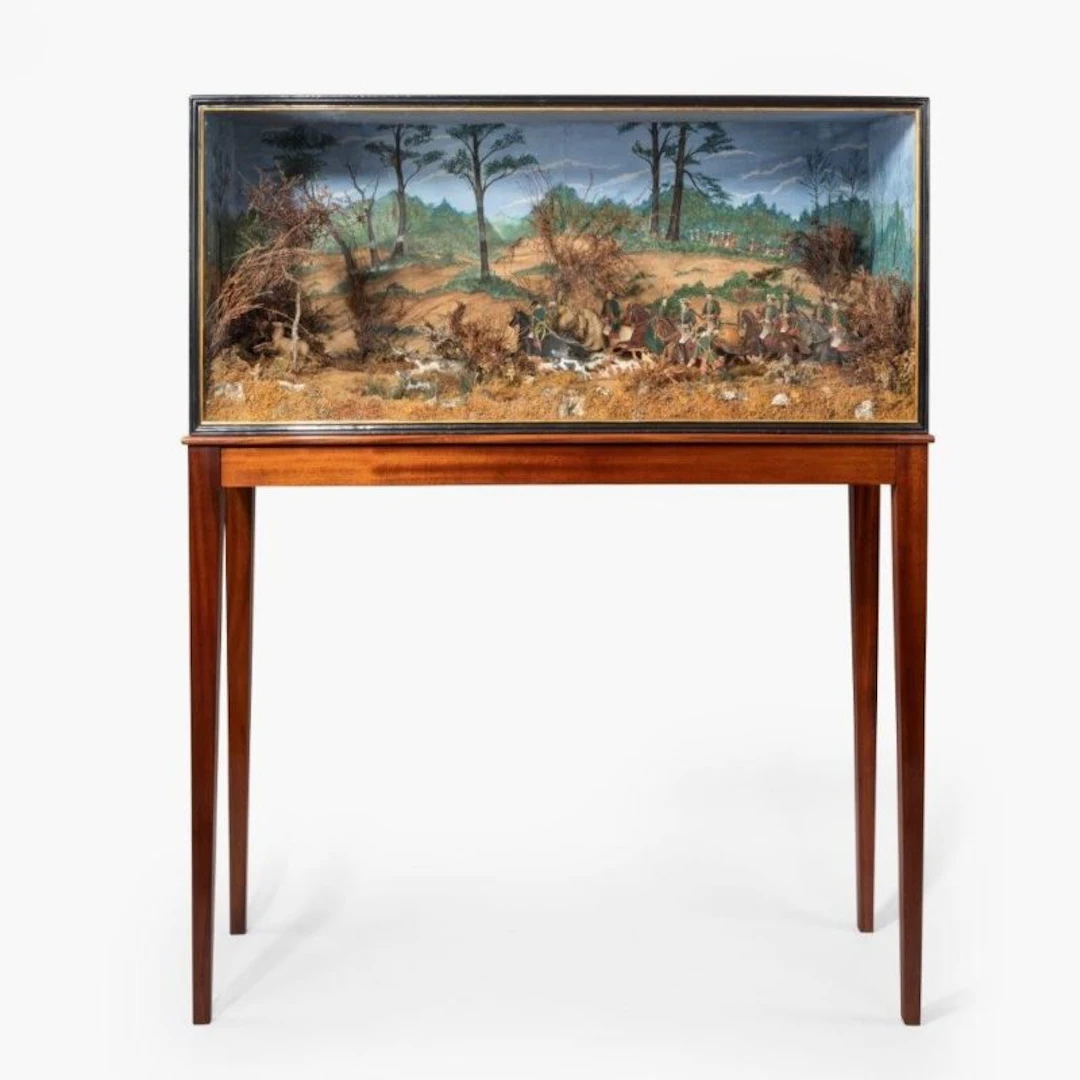 A rare Continental three dimensional cut paper diorama