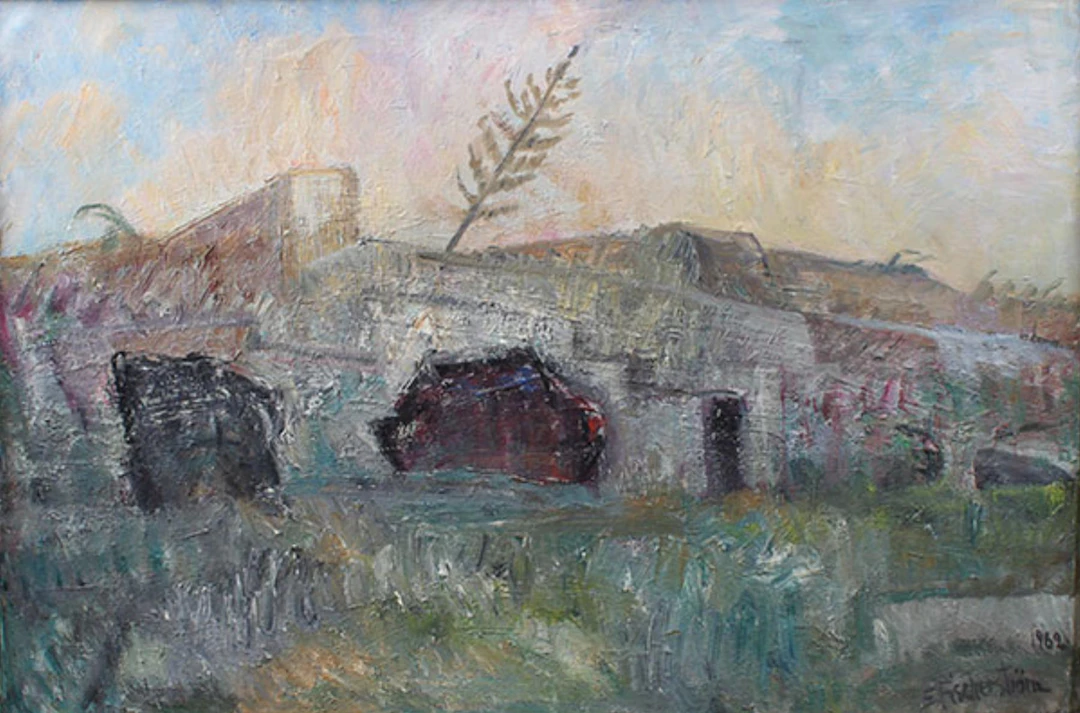 Edit Fischerström, landskap. Maleri