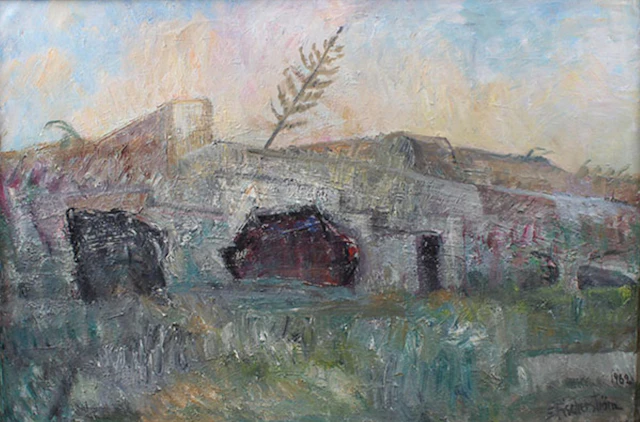 Edit Fischerström, landskap. Maleri