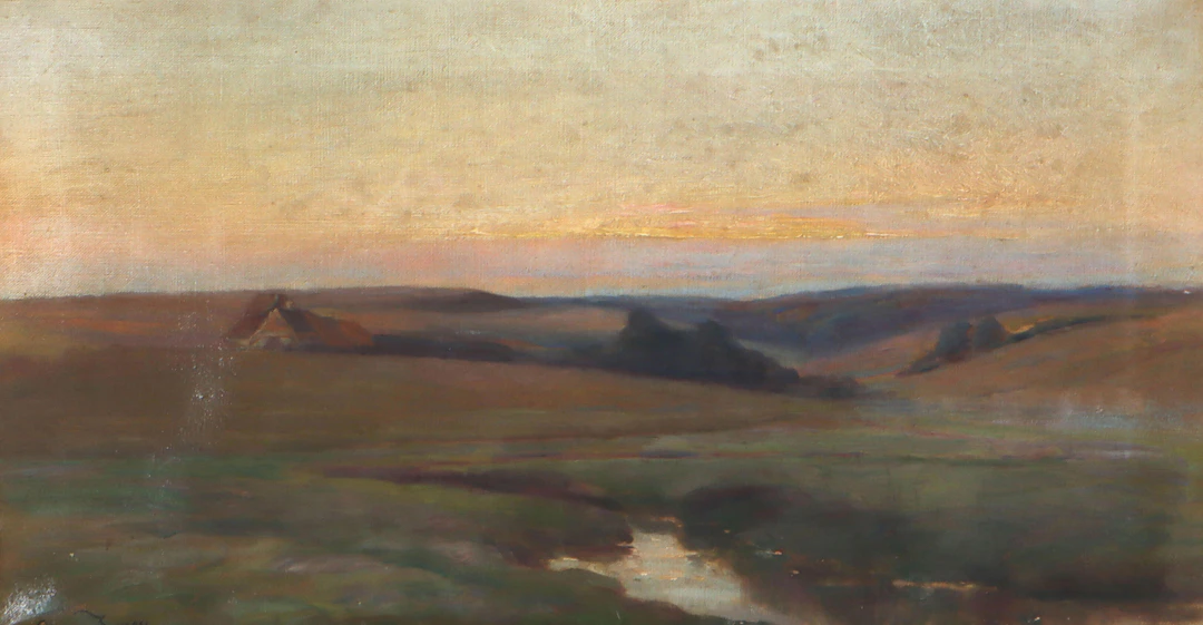 O. Simony Jensen, landskap. Maleri