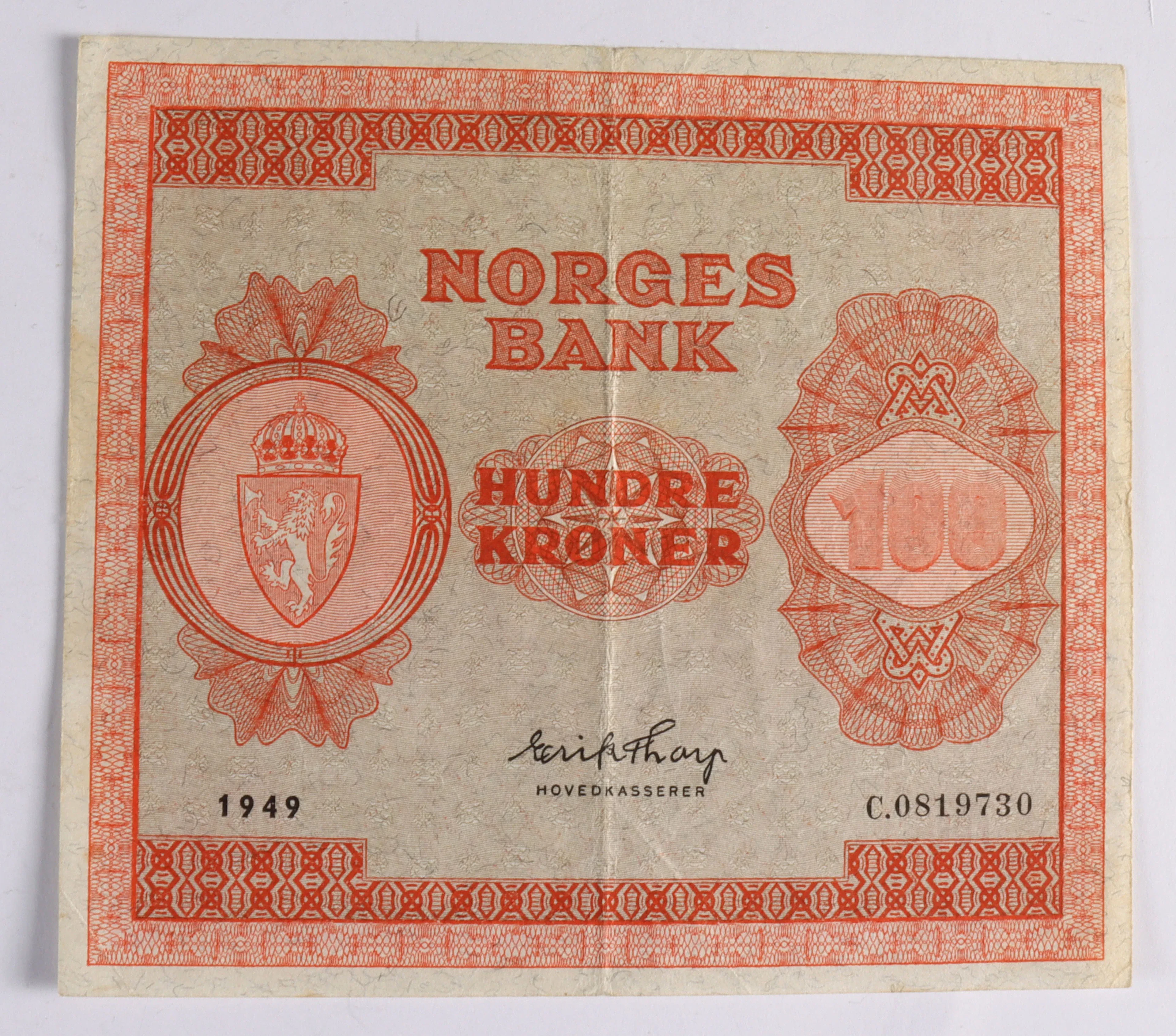 100-kr., Norge 1949.