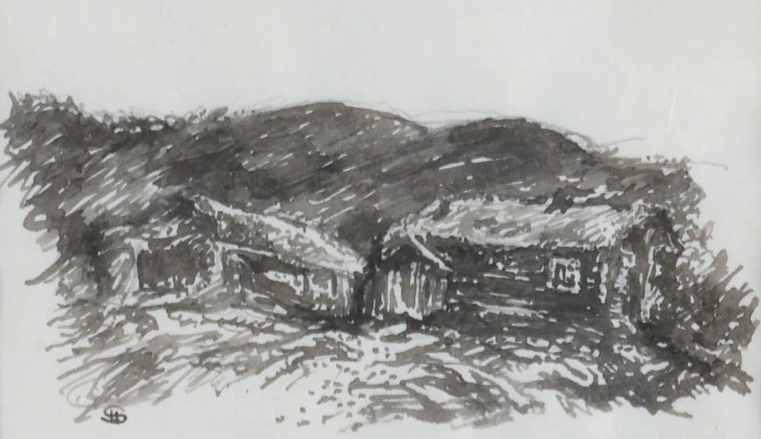 Henrik Sørensen, seter. Tegning.