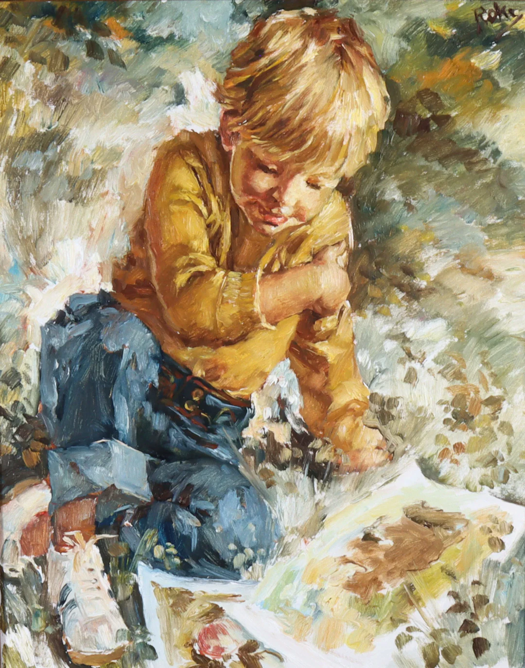 Charles Roka, gutt. Maleri.