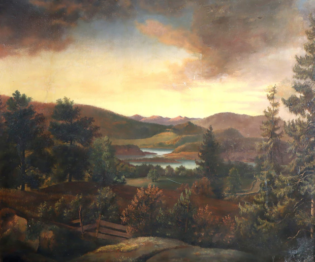 Paul Linaae, landskap. Maleri.