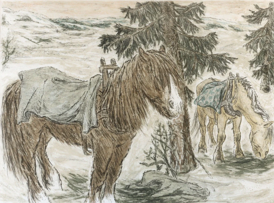 Harald Kihle, Dugurd. Litografi.