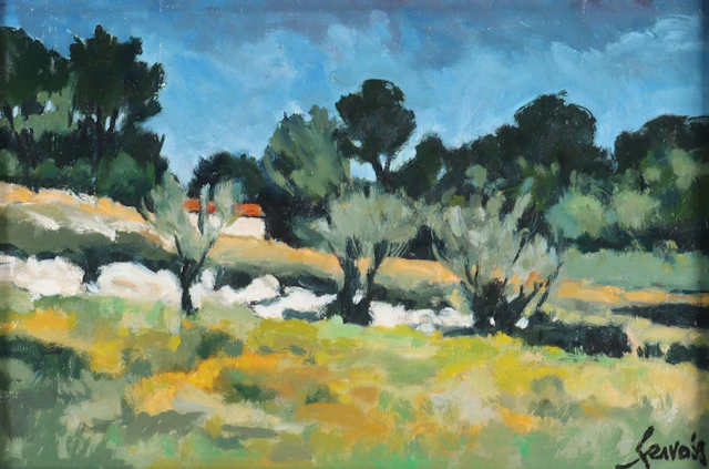 Gerard Gervais, landskap. Maleri.