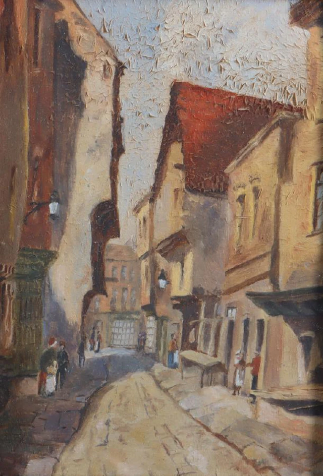 Usignert, by. maleri
