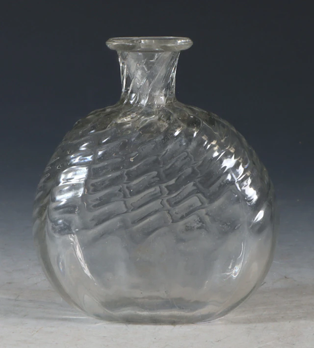 Lommeflaske i glass, 1800 t.