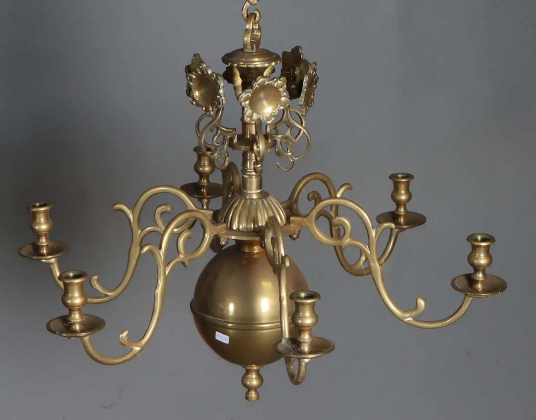 Taklampe i messing, 1900 t.