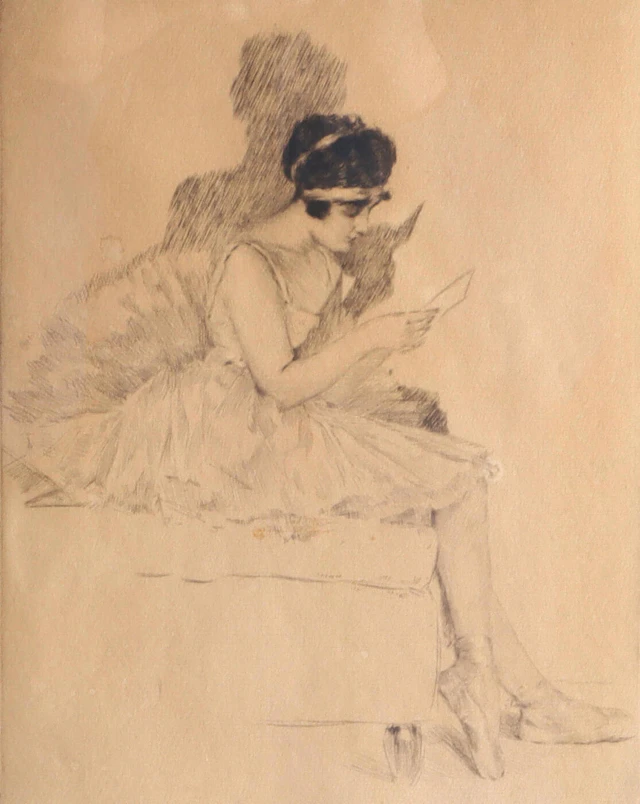 L. Grandgerard, Le Lettre. Etsning.