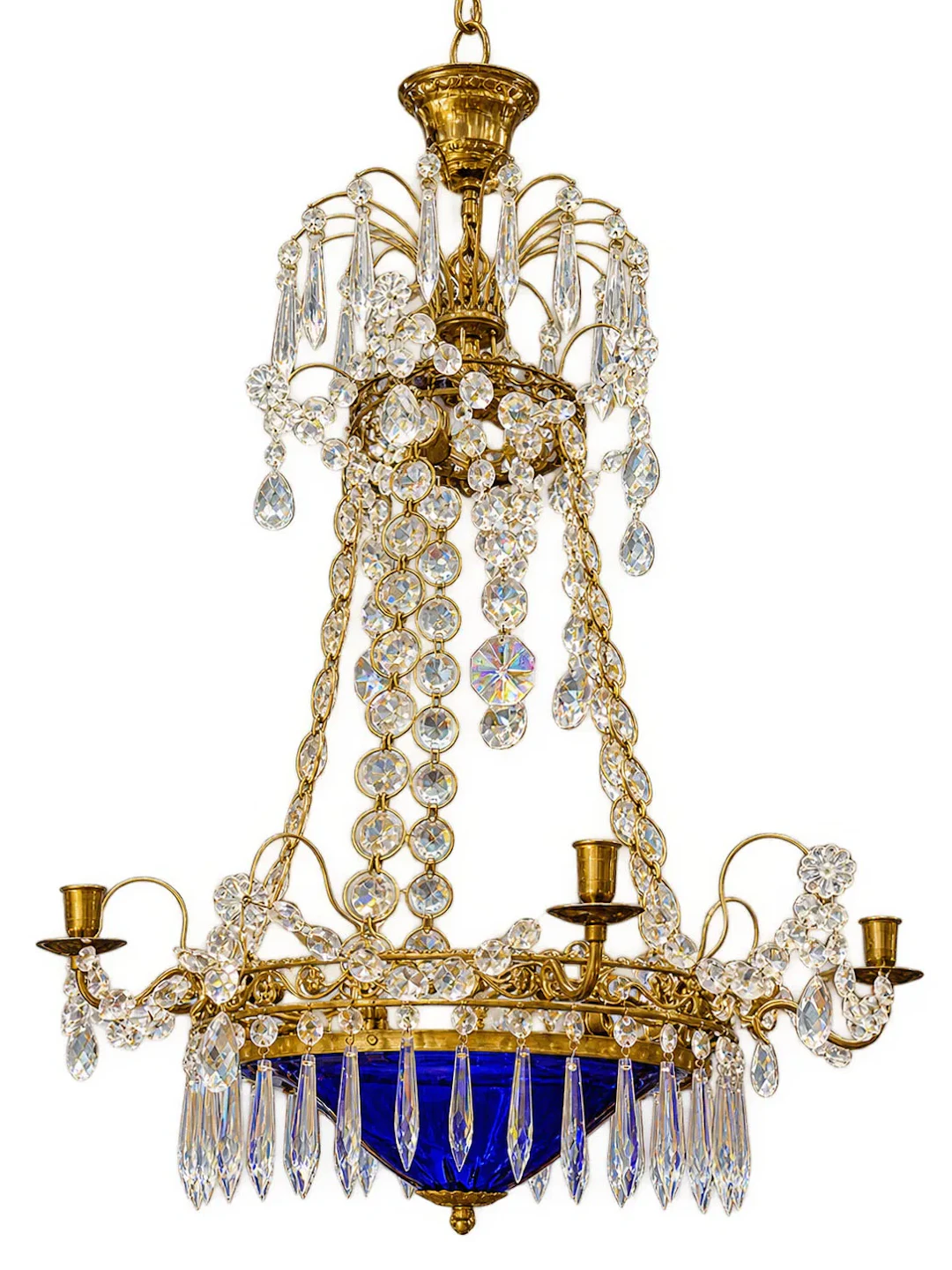Taklampe med prismer, 1900 t.