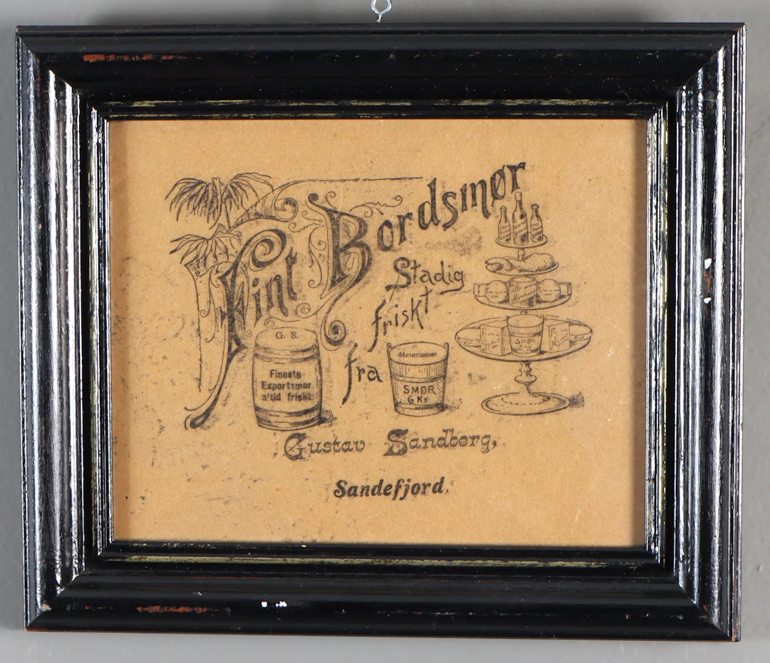 Reklameplakat, Gustav Sandberg.