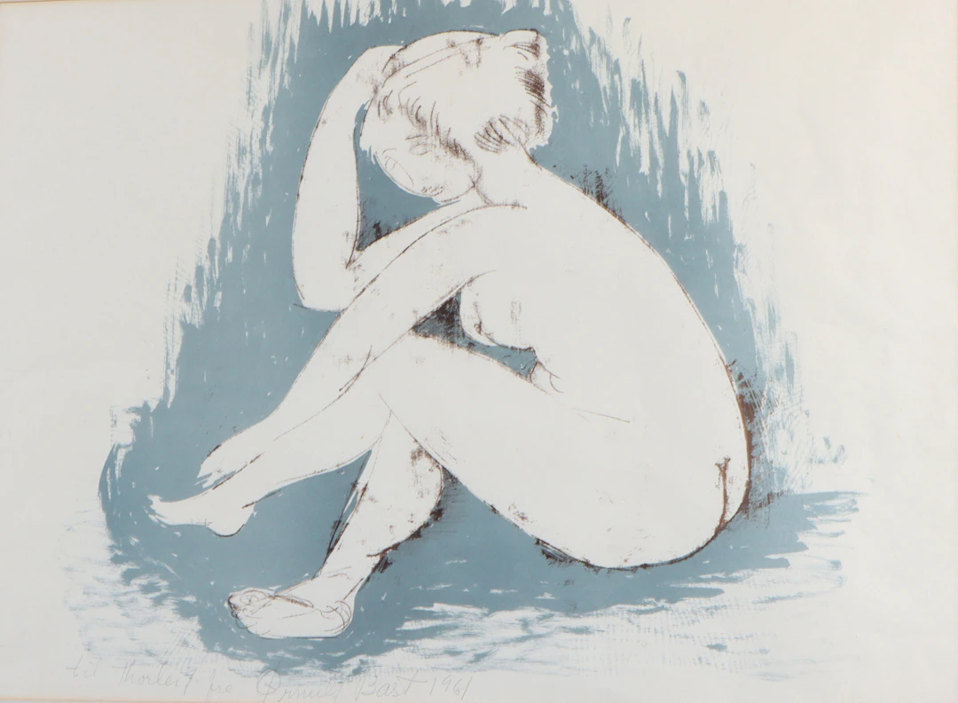 Ørnulf Bast, kvinne. Serigrafi.