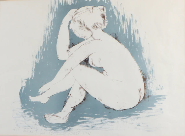Ørnulf Bast, kvinne. Serigrafi.