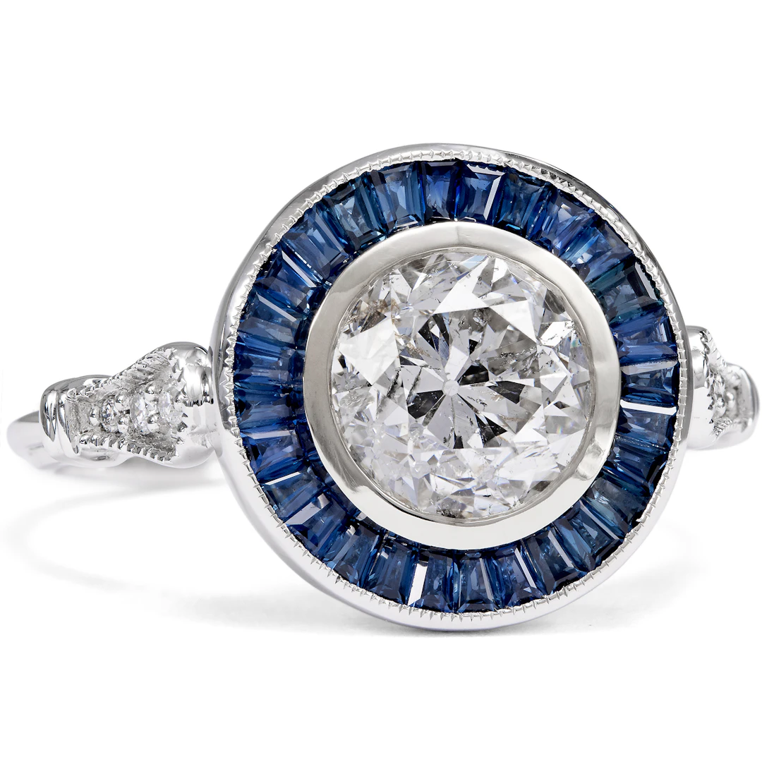 Antique 1.85 ct Old European Cut Diamond in a Modern White Gold Ring