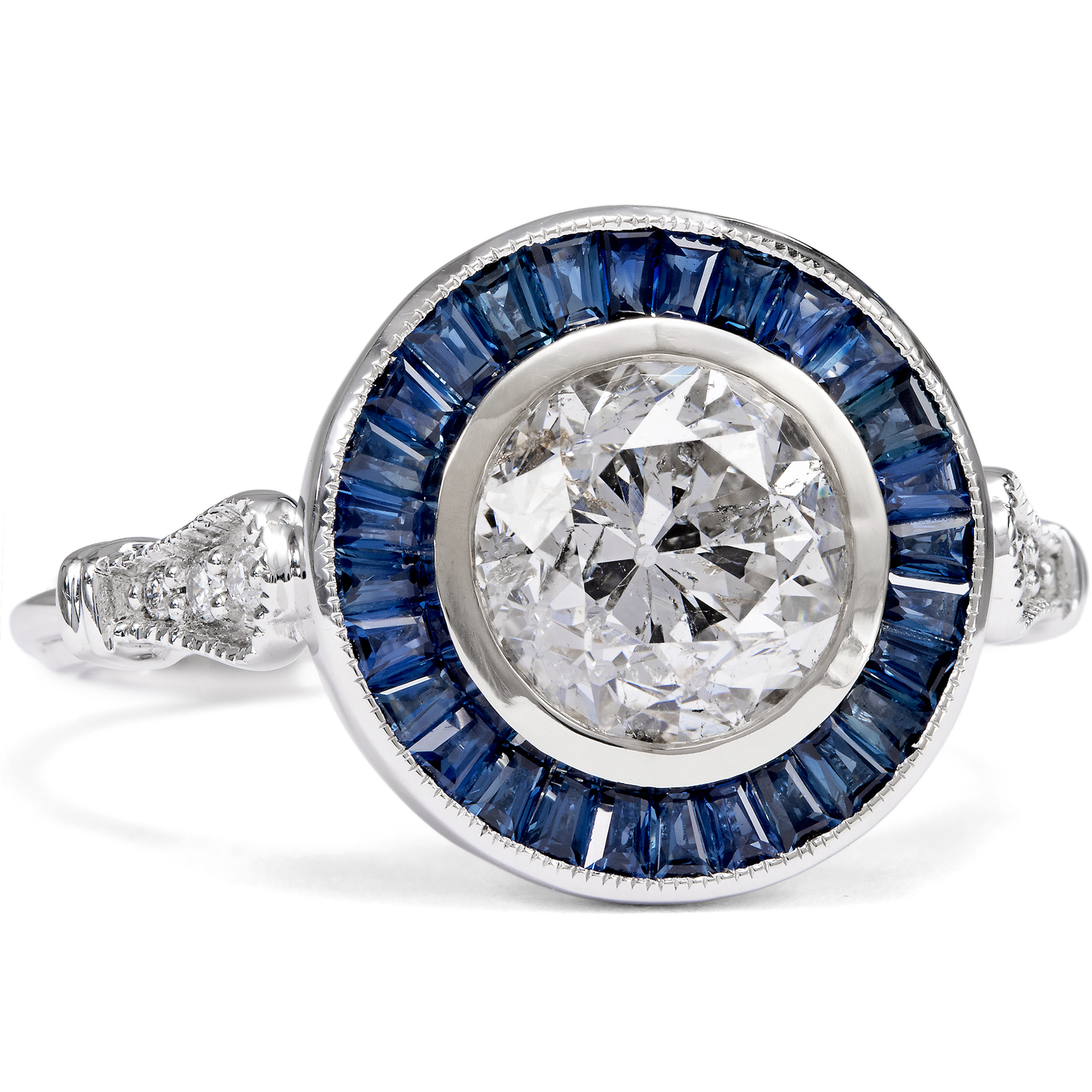 Antique 1.85 ct Old European Cut Diamond in a Modern White Gold Ring