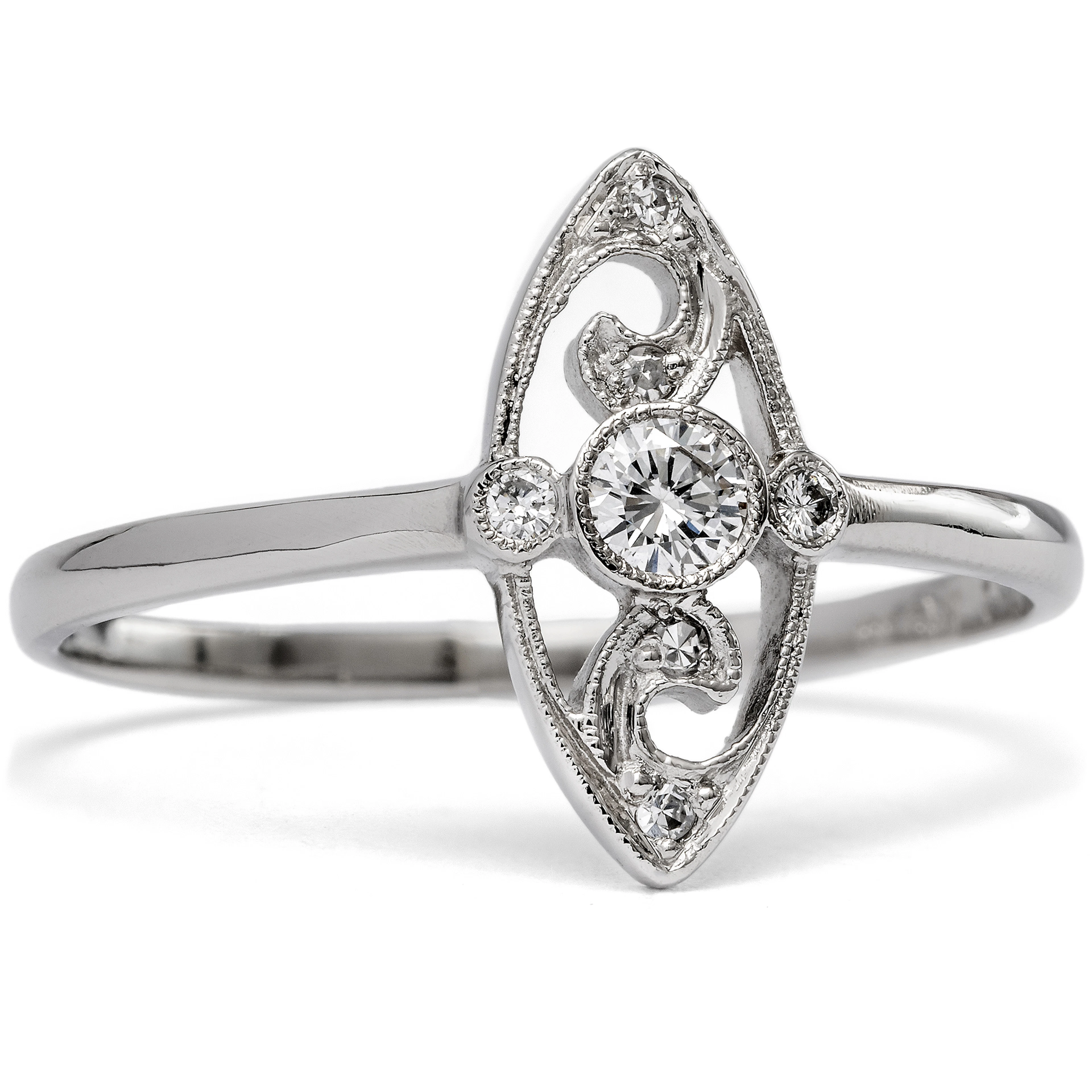 Sustainable Platinum Ring With Vintage Diamonds From Our Workshop