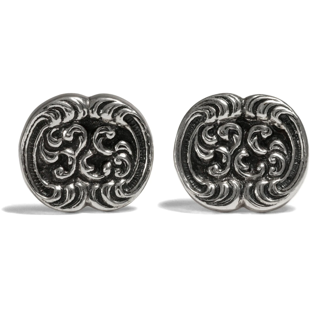 Vintage Cufflinks in Forms of the Rococo, Blachian Around 1960