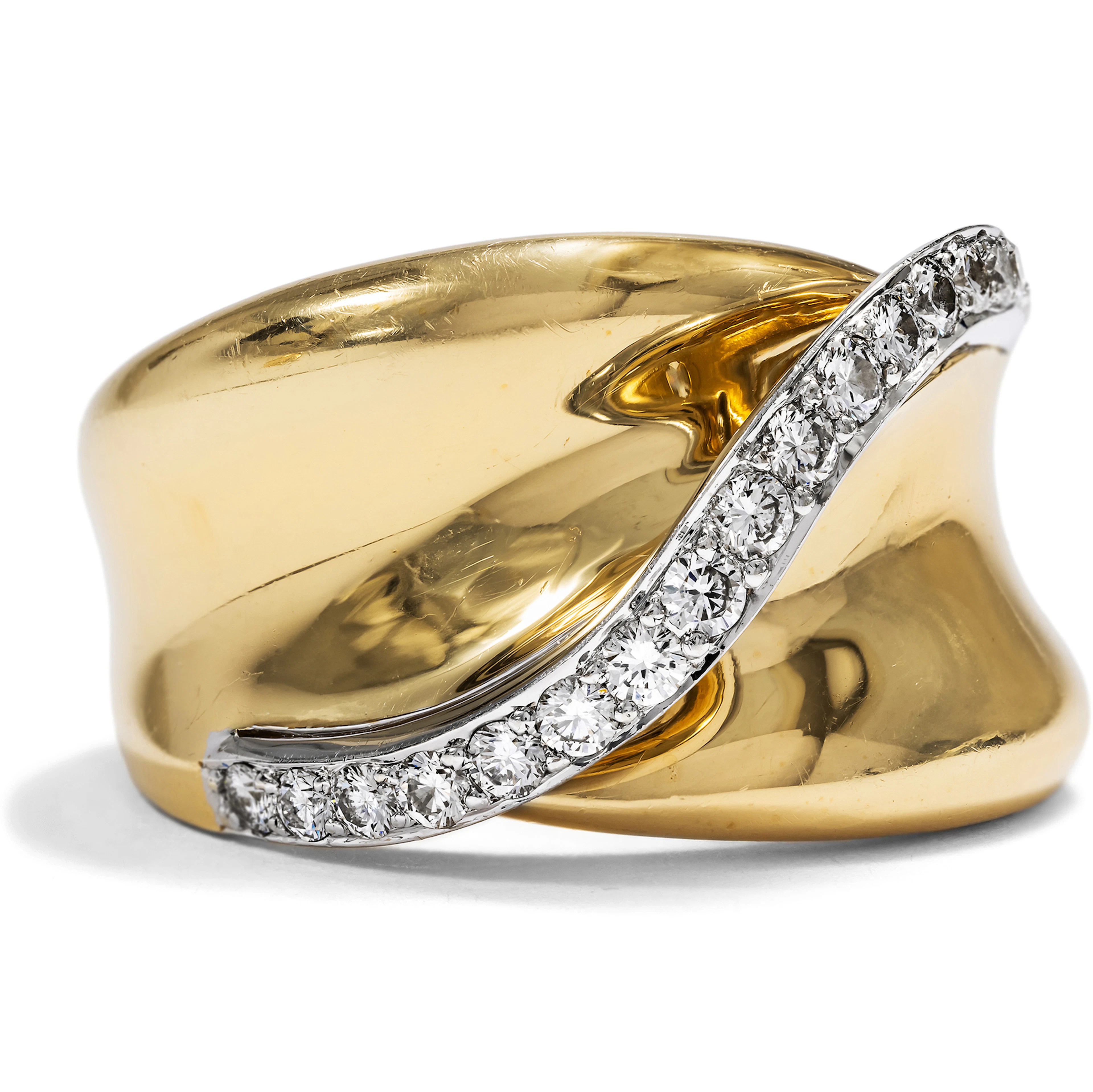 Extravagant Diamond and Two-Tone Gold Ring, Hans Paul Buchwald, Frankfurt