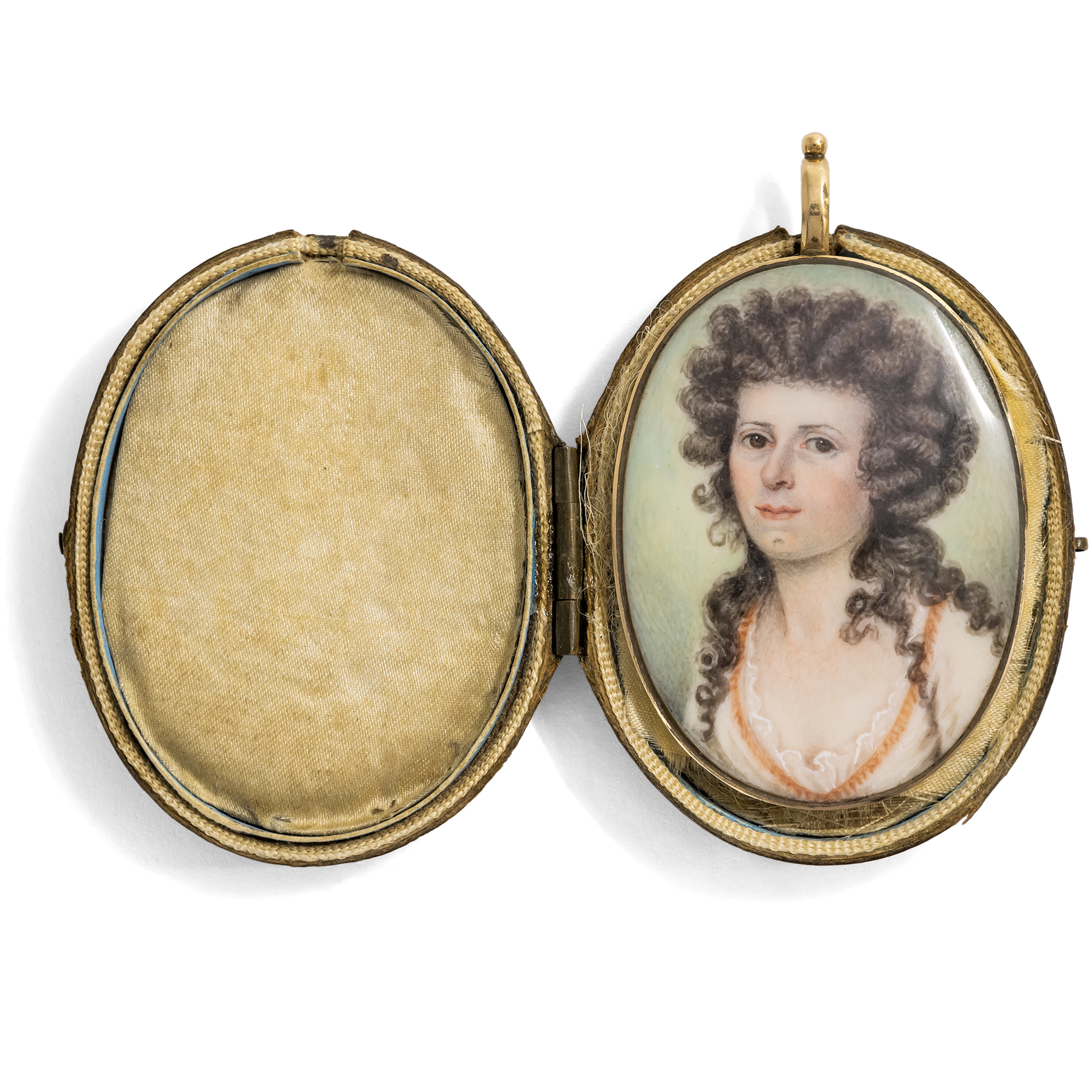 Fine Neoclassical Miniature Painting in a Gold Frame, c. 1785