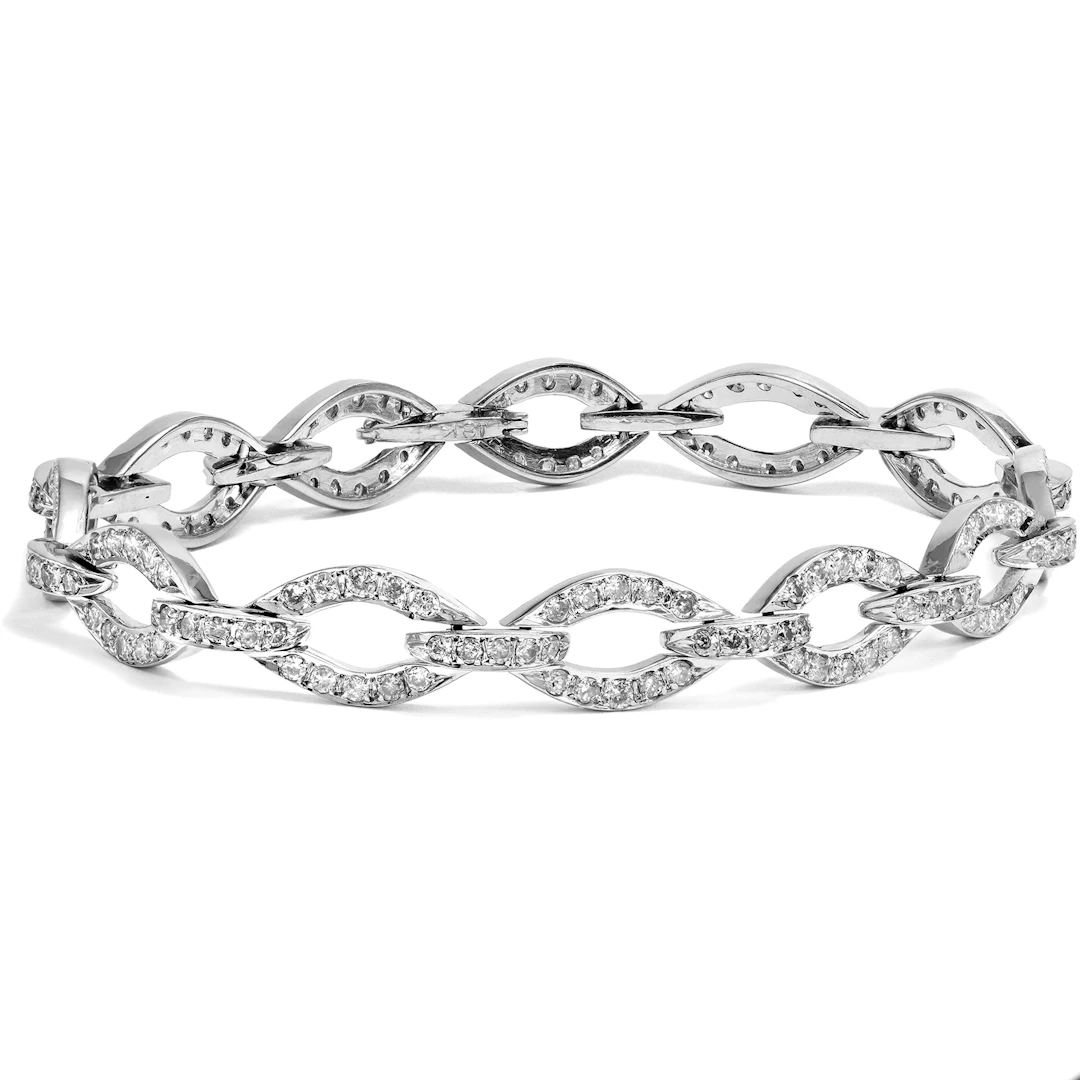 Beiläufiger Luxus • Elegantes vintage Armband mit 2,50 ct Brillanten