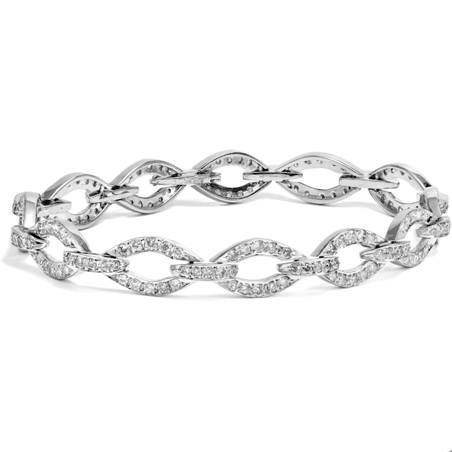 Timeless 2.50 ct Diamond Bracelet in White Gold, c. 1980
