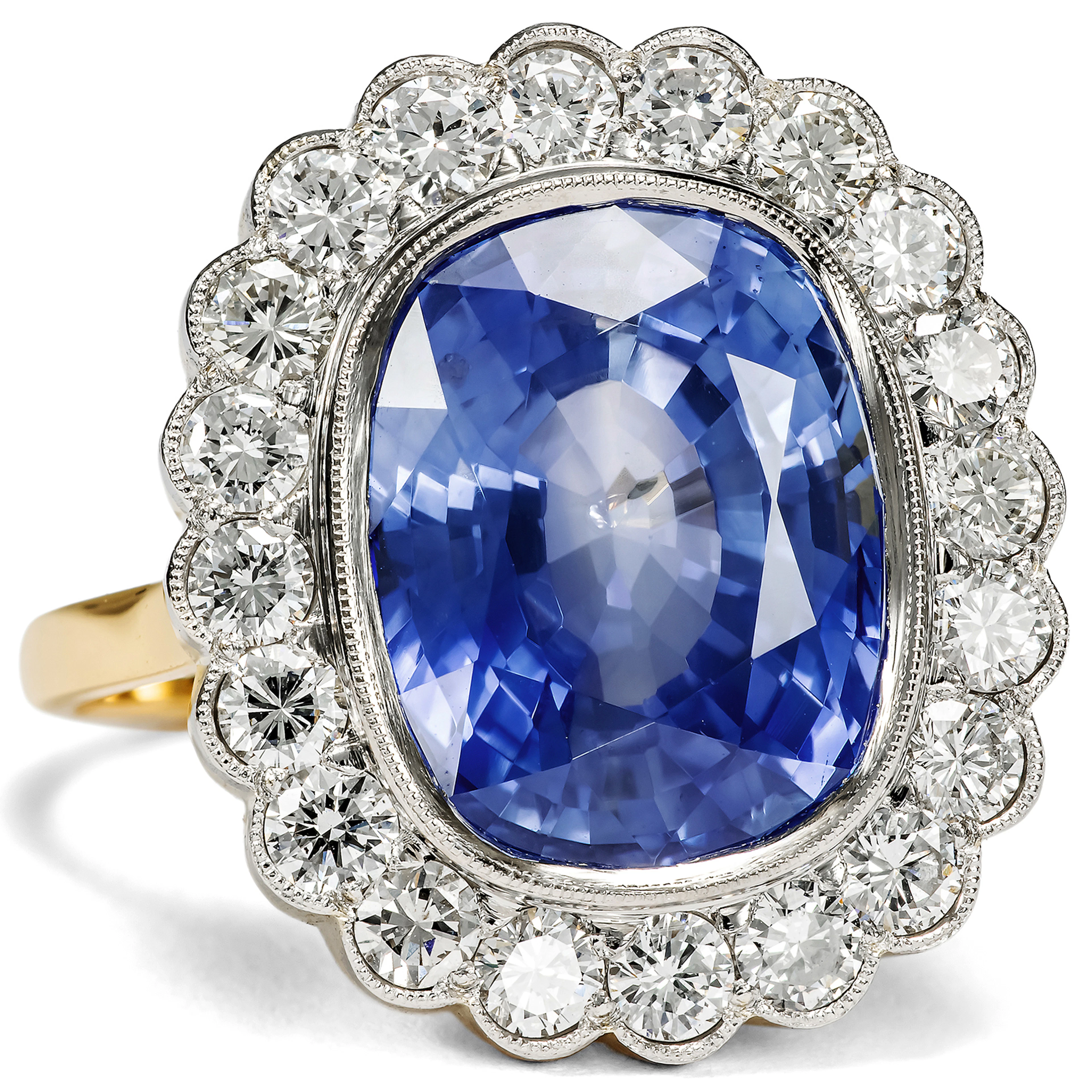 Large Ceylon Sapphire and Diamond Ring, From Our Workshop