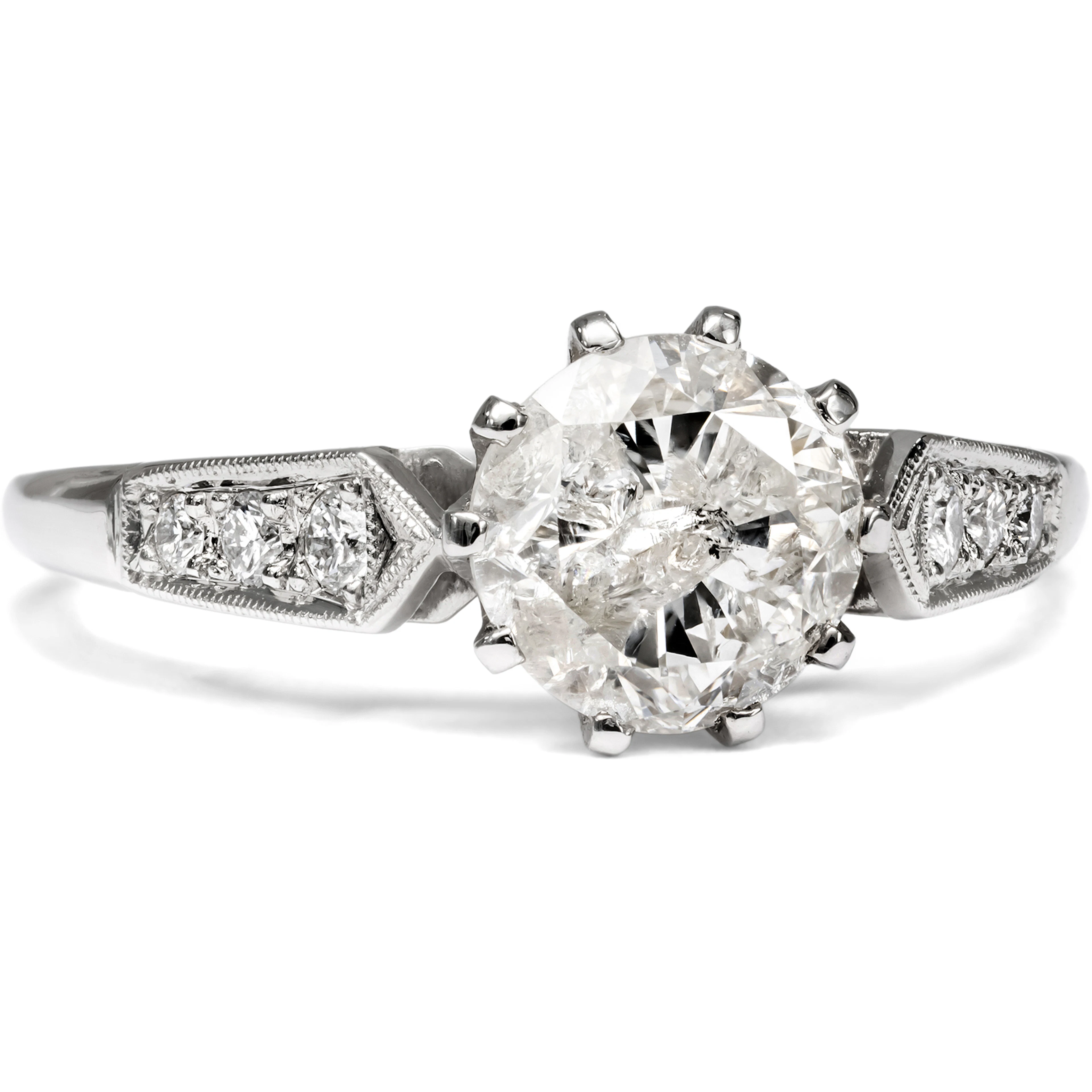 Sustainable Engagement Ring with a 1.44 Ct “Salt & Pepper” Diamond