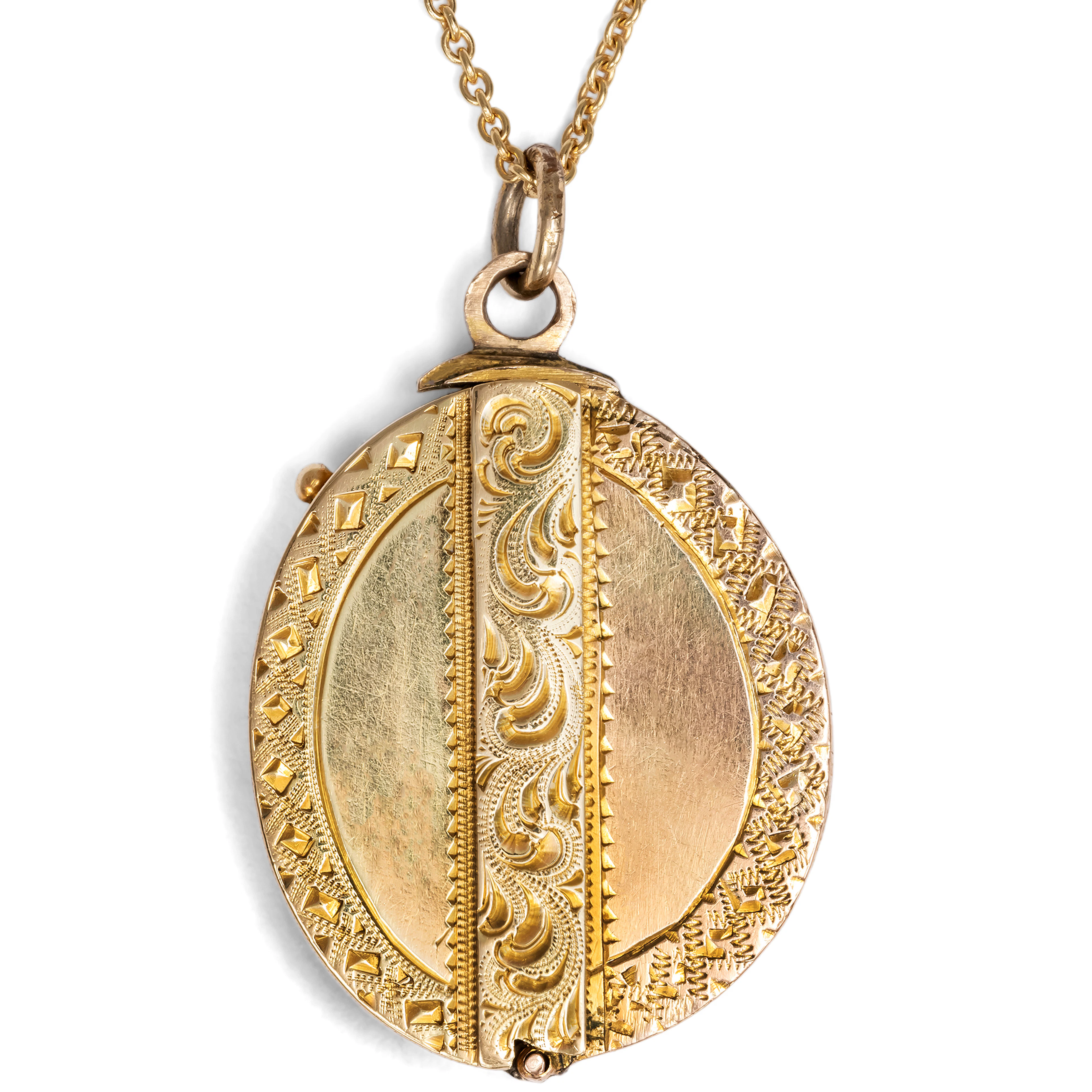 Artfully Assembled Locket Pendant Made from Antique Elements, Circa