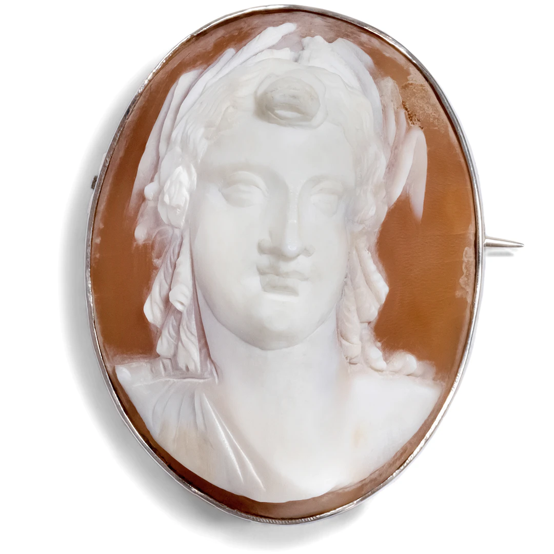 Three-Dimensional Shell Cameo of the Goddess Demeter, c. 1900
