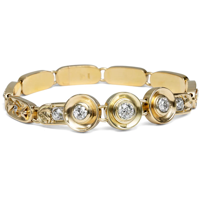 Diamond and Gold Bracelet by Henry Allerdings, Hamburg, c. 1920s