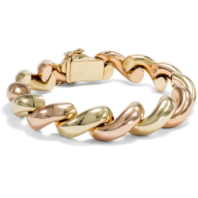 Vintage Bracelet in Yellow and Red Gold by Adolf Kümmerle, Pforzheim, c. 1960