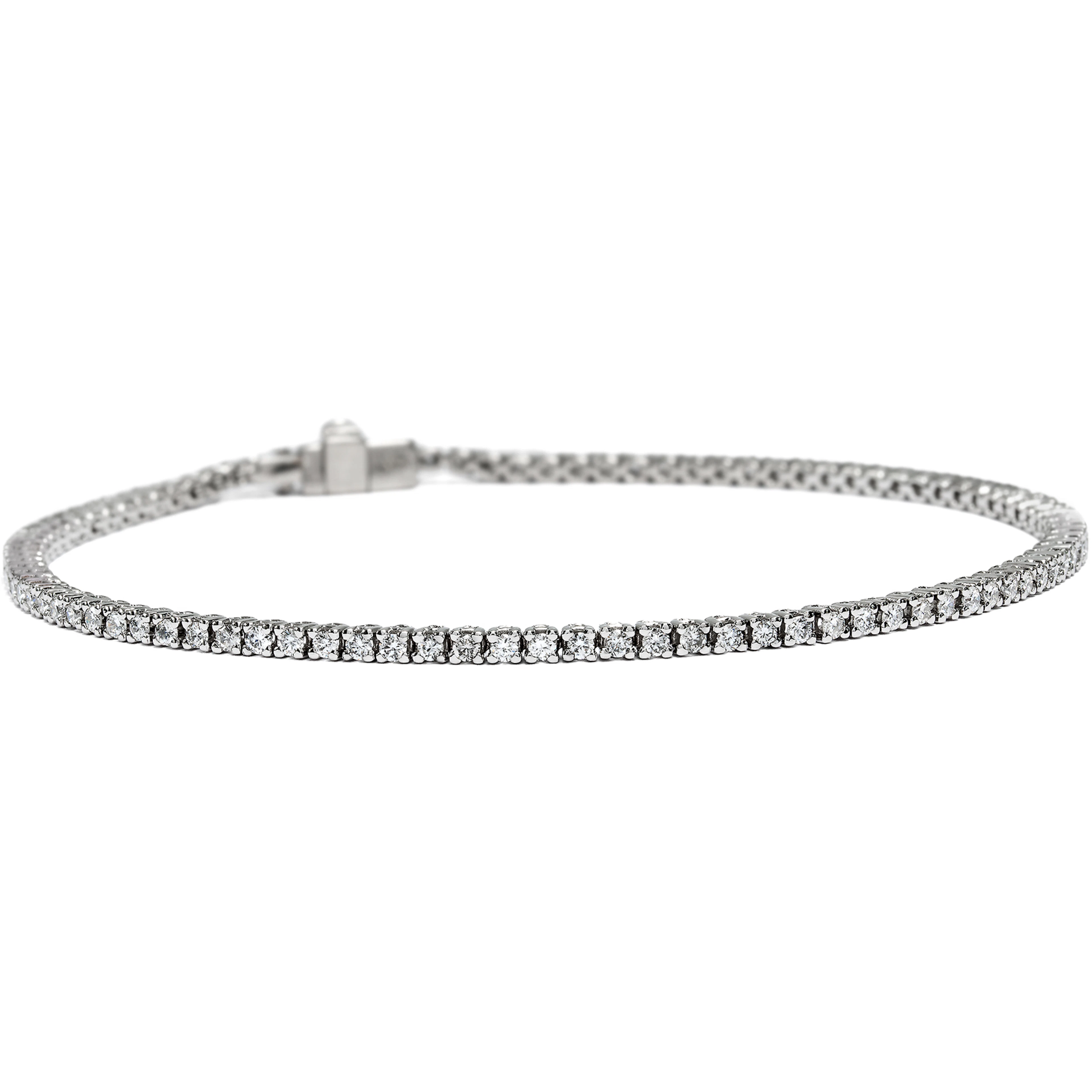 Sparkling Bracelet with 1.29 ct Vintage Diamonds in White Gold, from