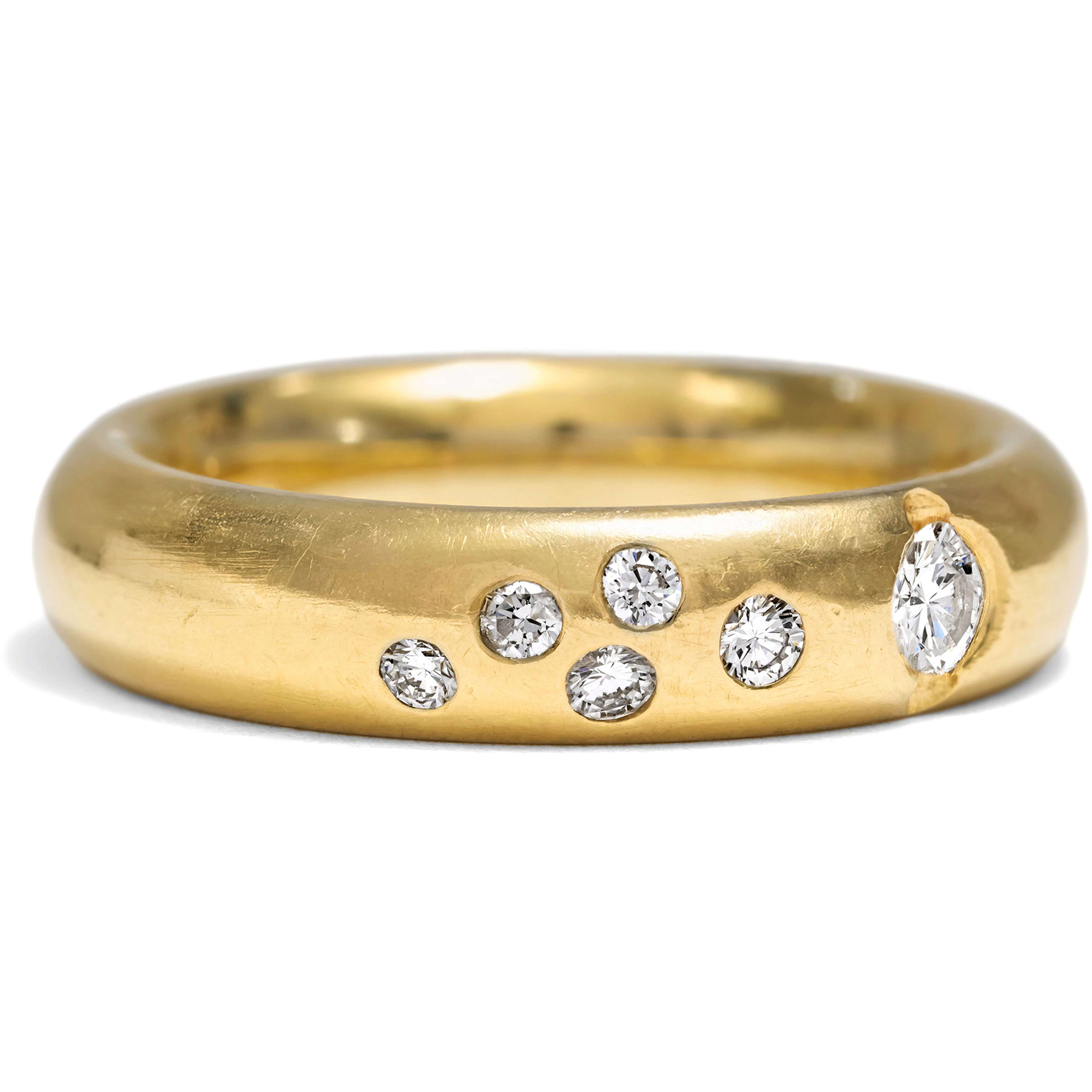 Vintage Gold Band with Diamonds, Berlin, c. 2000
