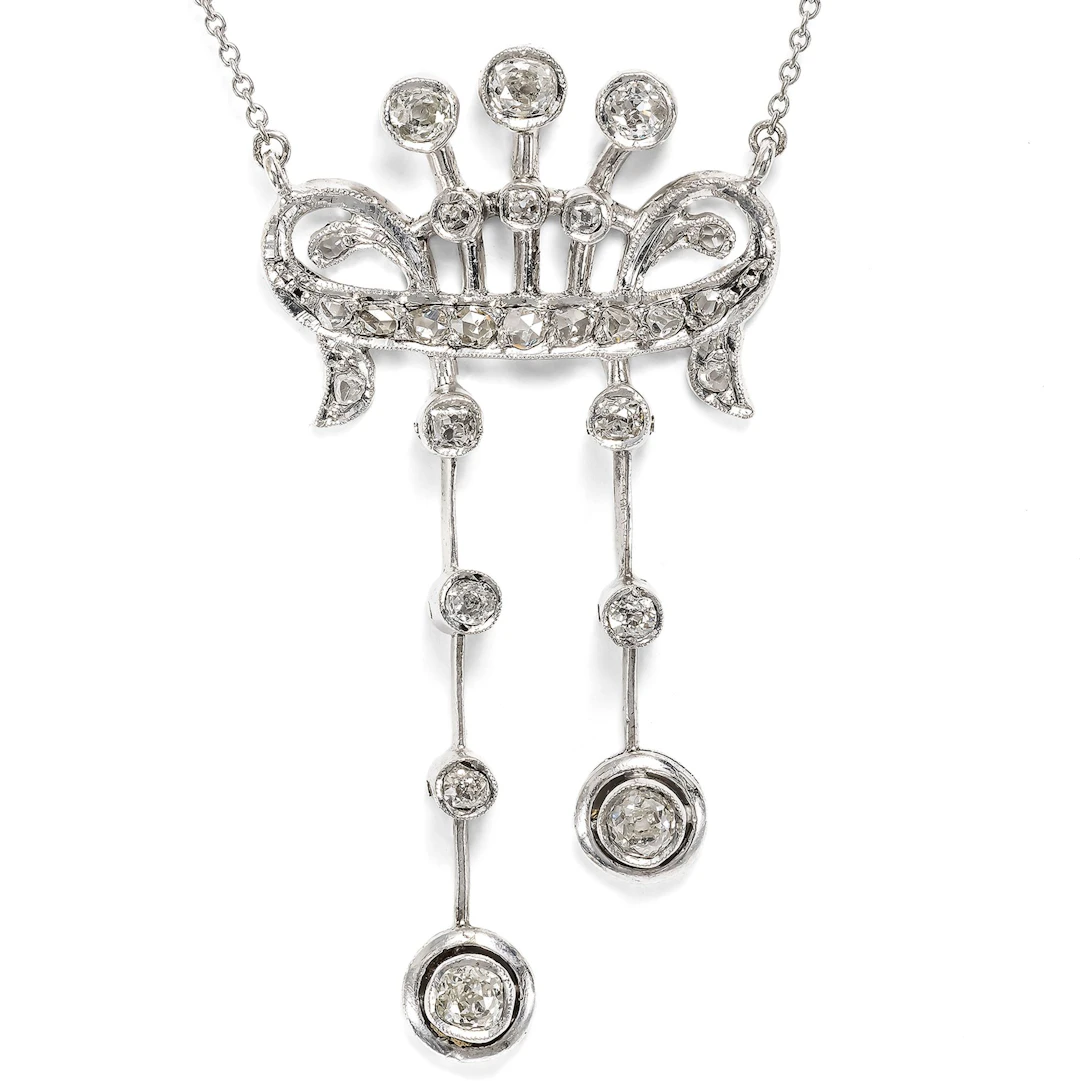 Elegant Necklace with 1.75 Ct Diamonds, Probably from the Ottoman