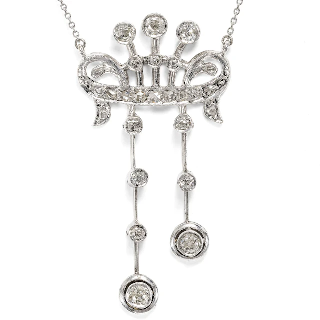 Elegant Necklace with 1.75 Ct Diamonds, Probably from the Ottoman