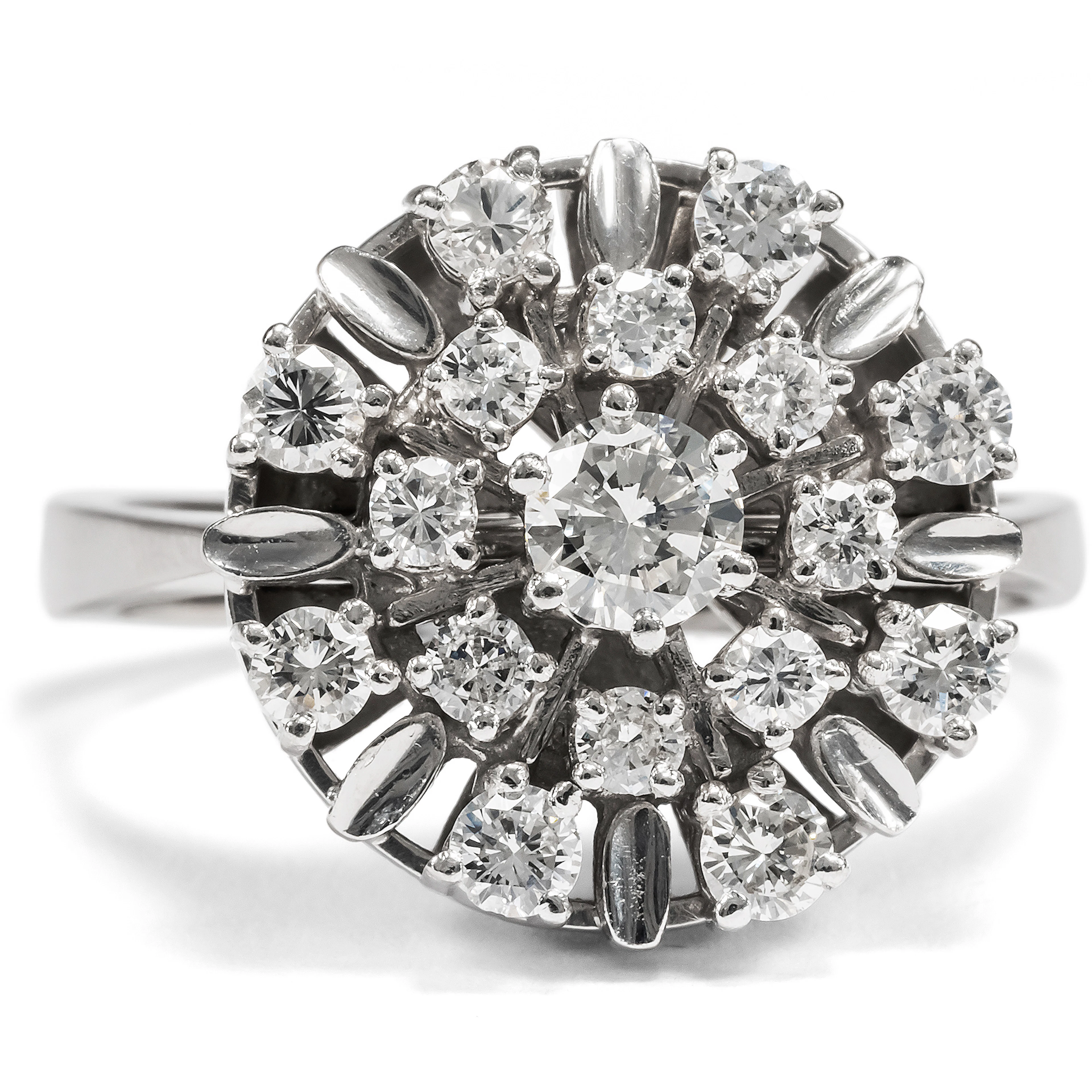 Convertible Ring & Pendant with Diamonds in White Gold, c. 1970