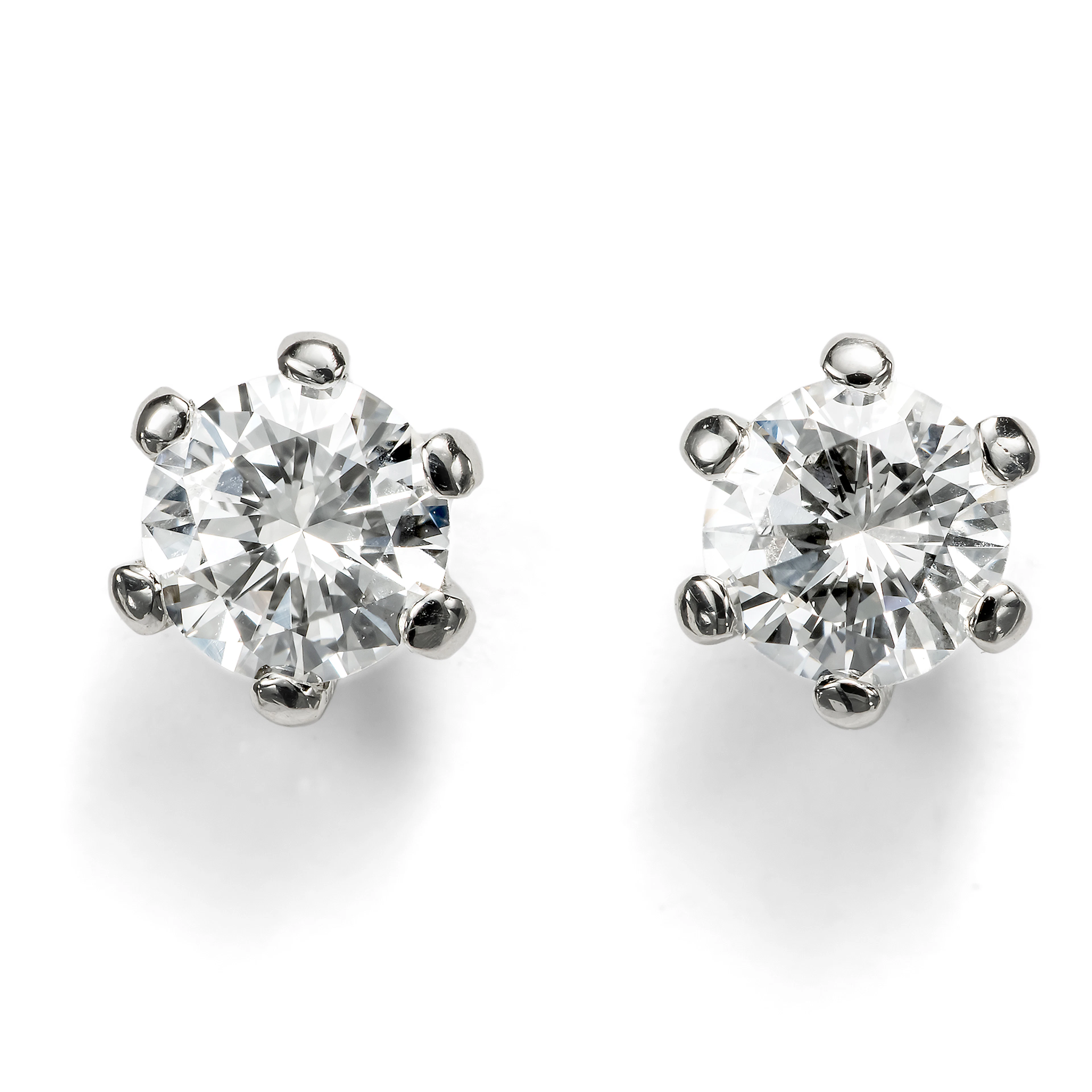 Exquisite vintage Diamonds Set in Platinum Stud Earrings From Our Workshop