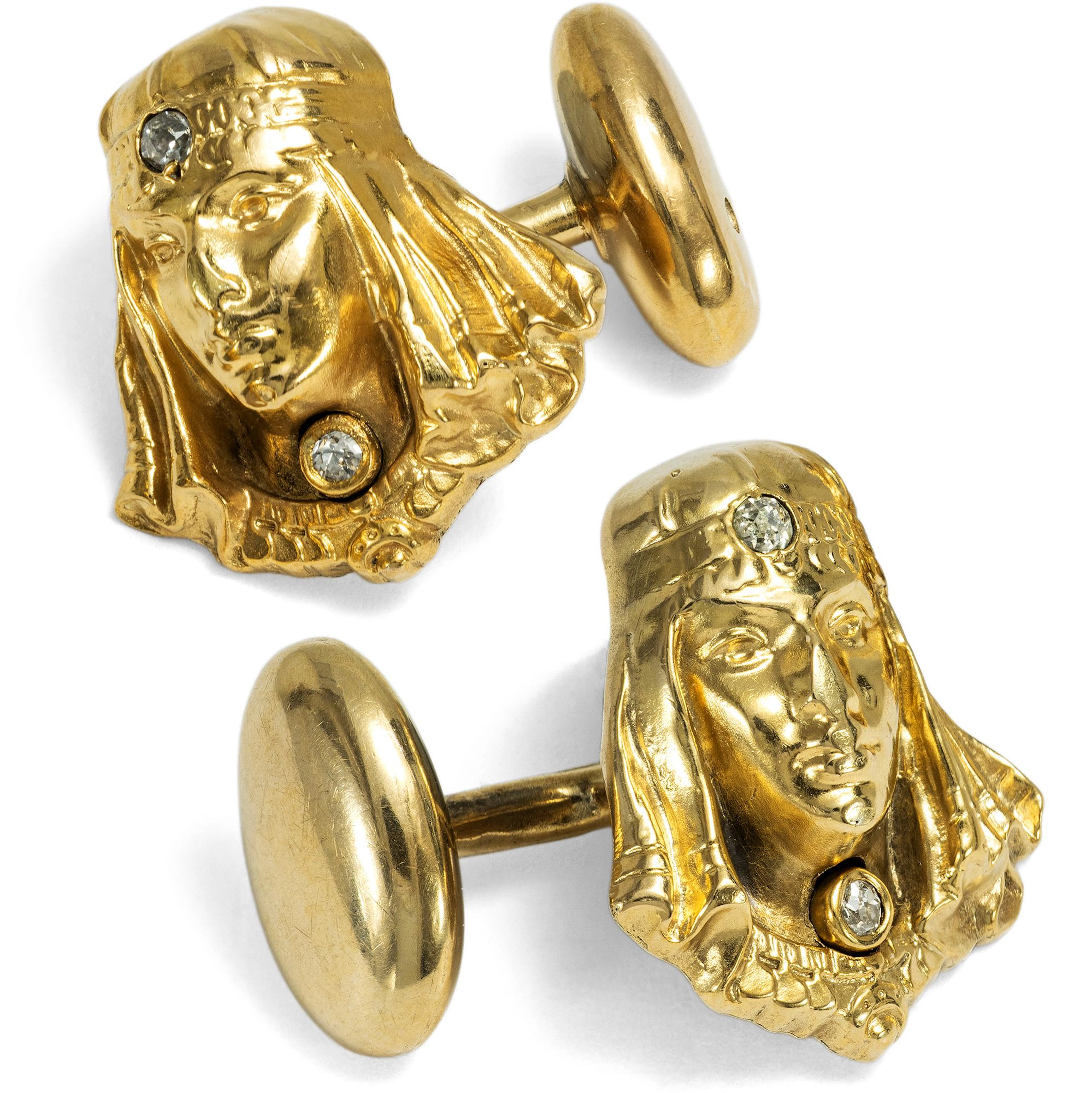 Victorian Cufflinks with Diamonds, c. 1900