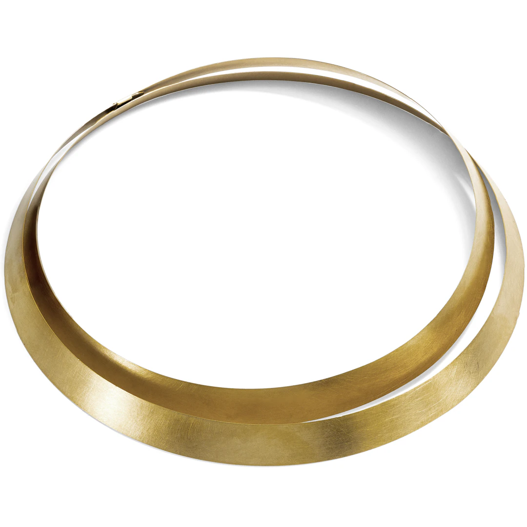 Double "Bow" necklace by Niessing in yellow gold, Vreden circa 2000