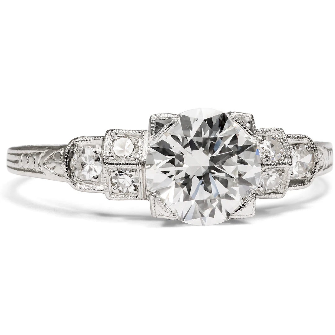 Elegant Platinum Ring with Flawless 1.19 ct Diamond, from our Workshop