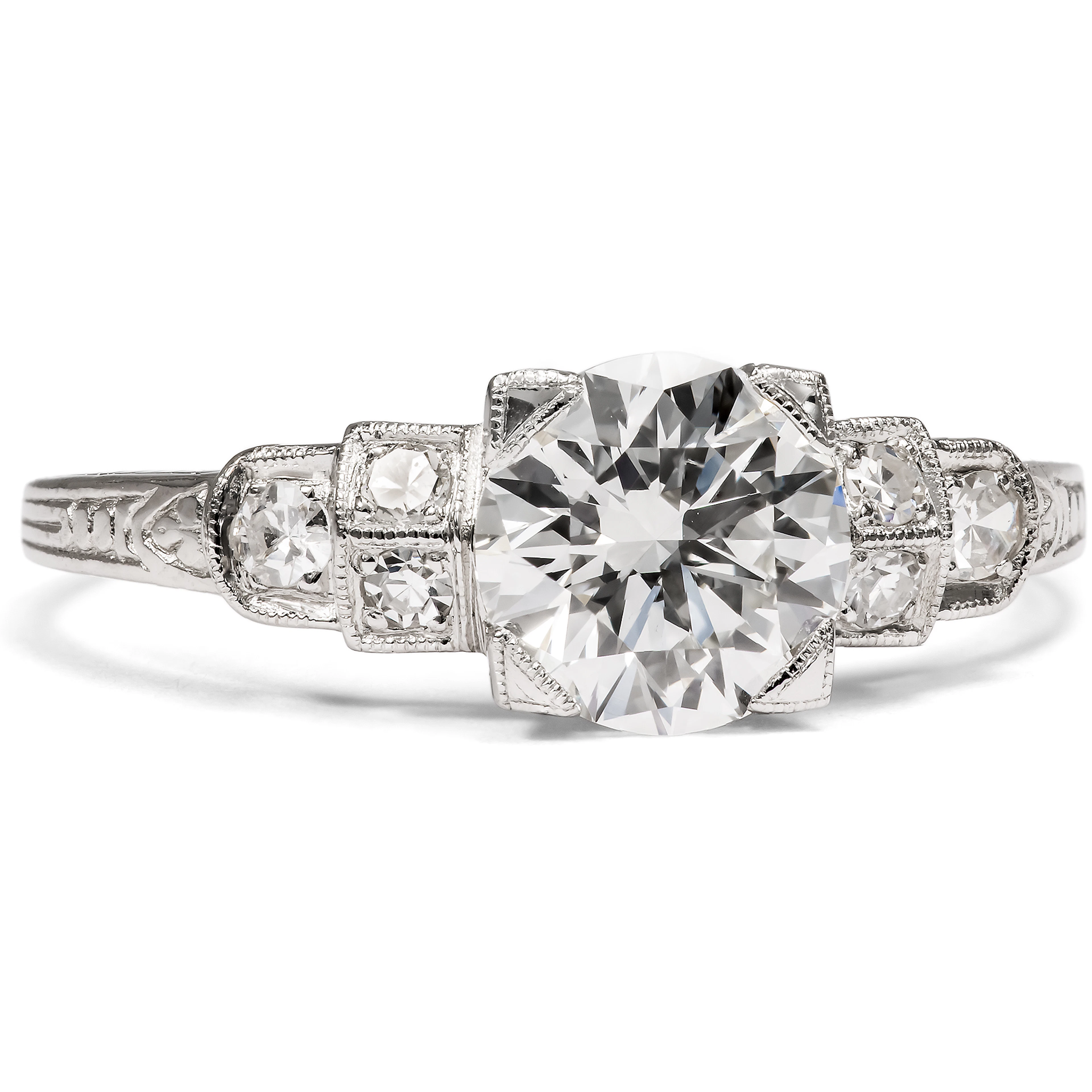 Elegant Platinum Ring with Flawless 1.19 ct Diamond, from our Workshop