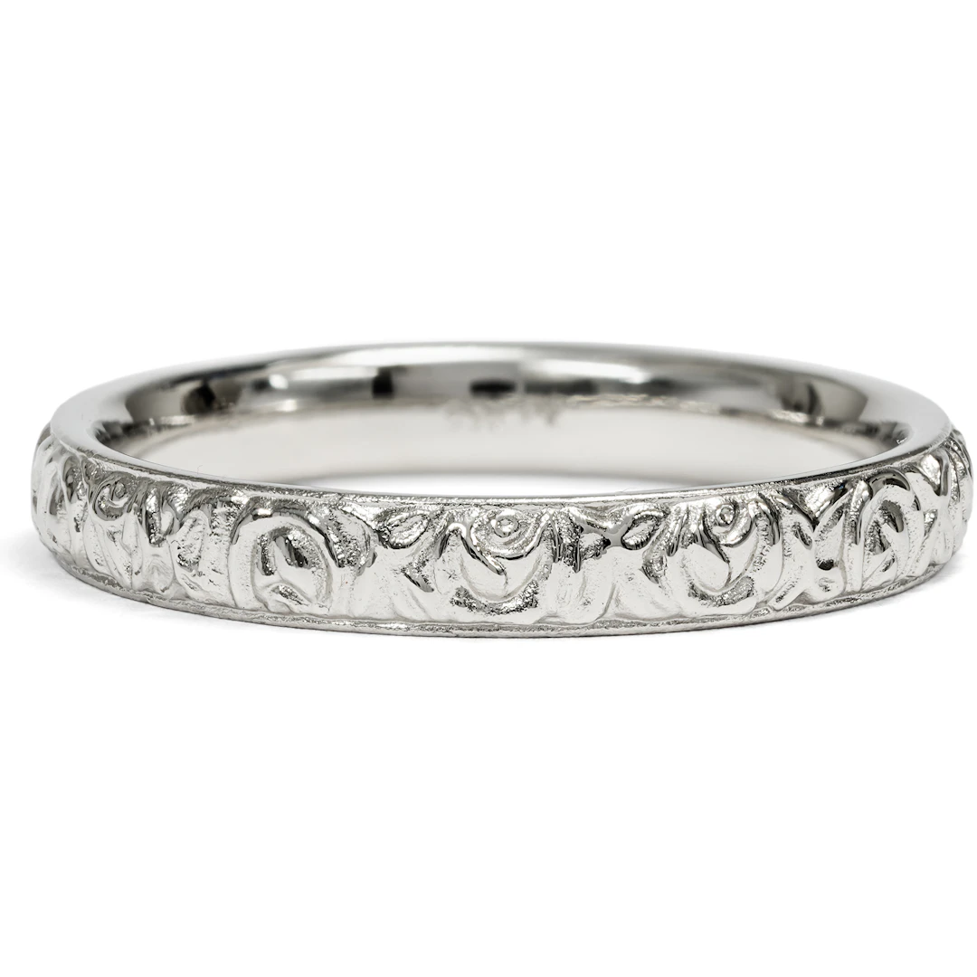 Wide Platinum Ring from Our Workshop