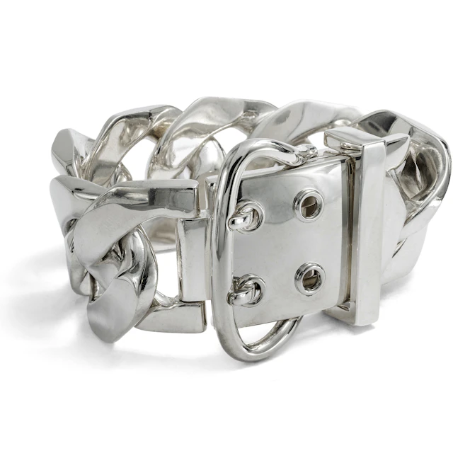 Wide Hermès “Ceinture” Bracelet in Silver, Paris, c. 2000