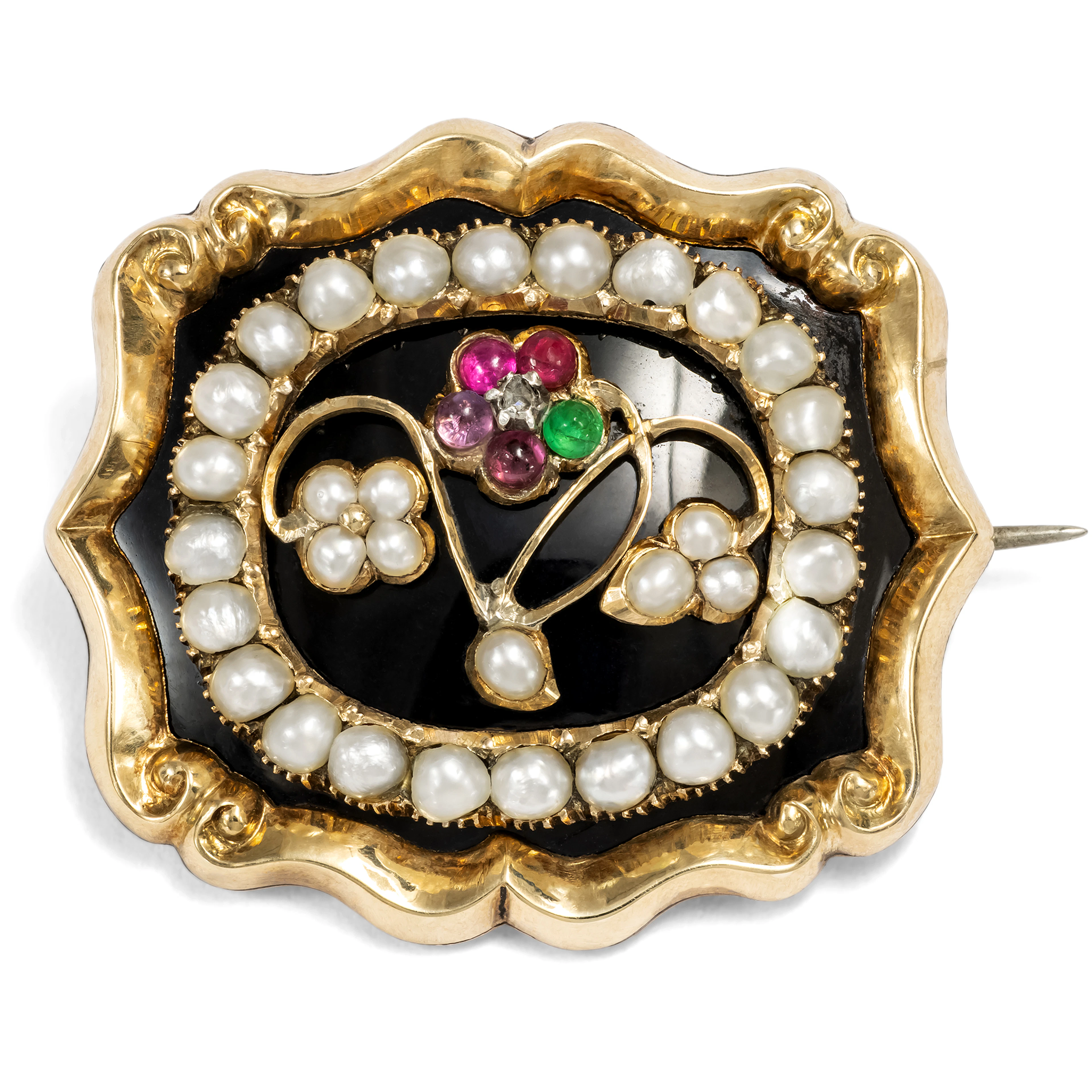 Victorian Mourning Brooch, Great Britain c. 1845 & Later