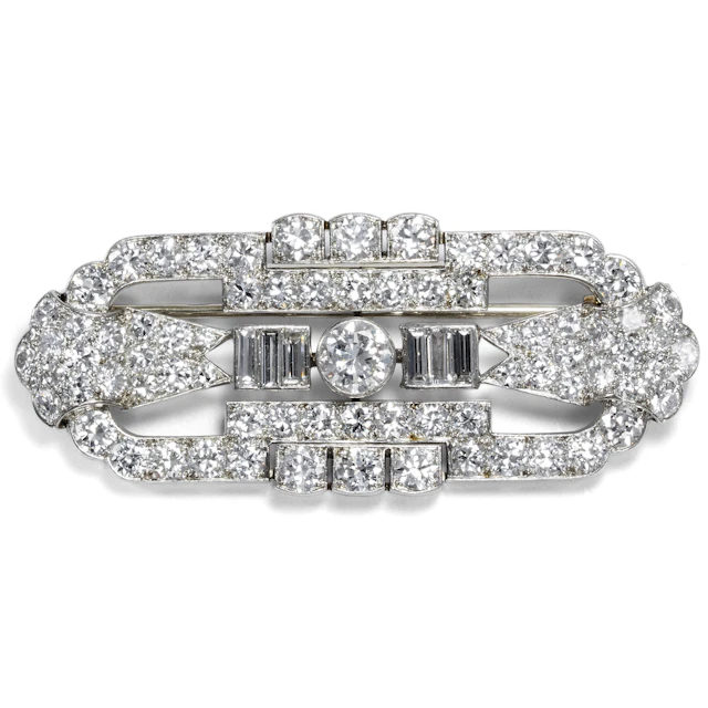 Precious Art Déco Diamond Brooch by A.E. Köchert, Vienna c. 1930