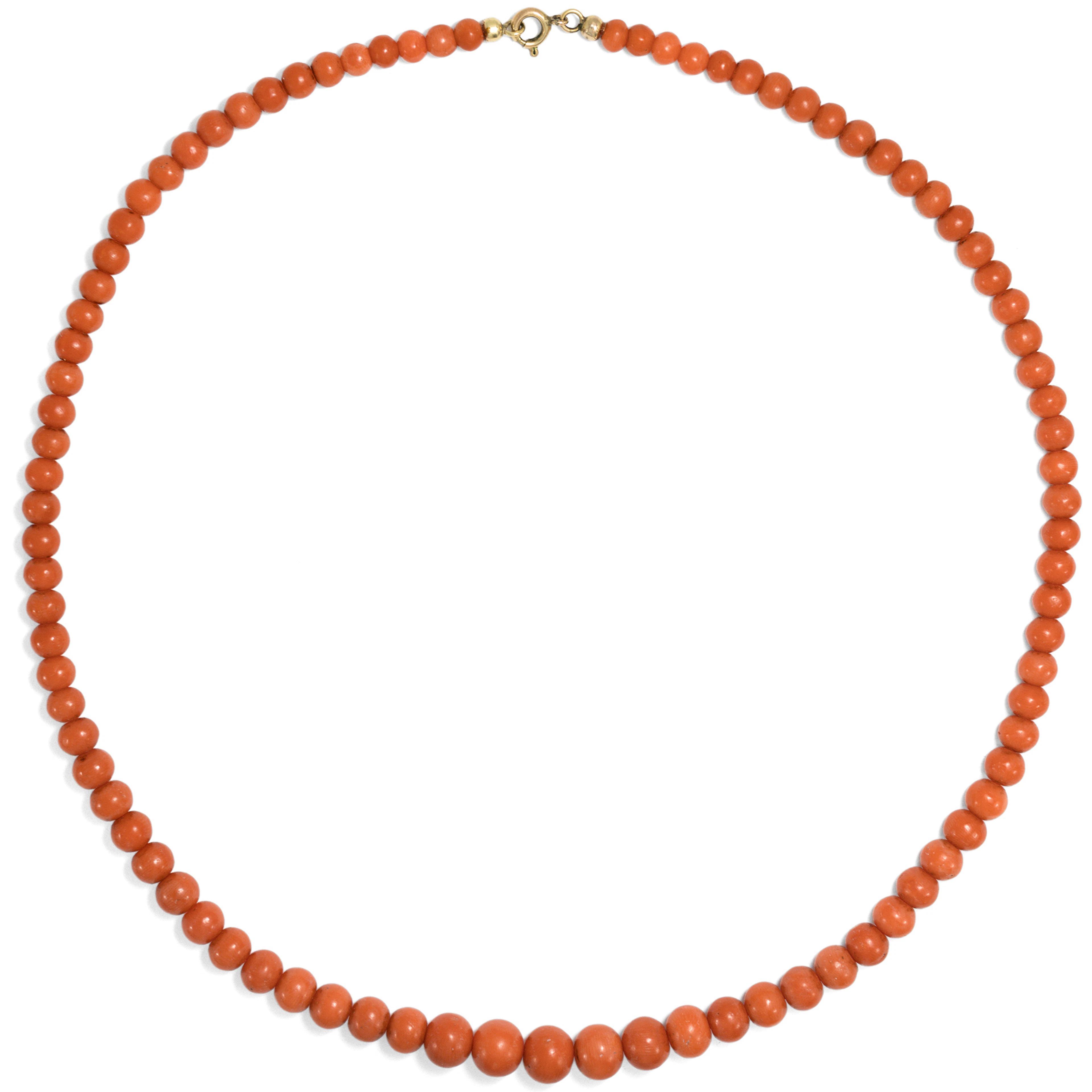 Beautiful Antique Necklace Made of Red Mediterranean Coral, c. 1900