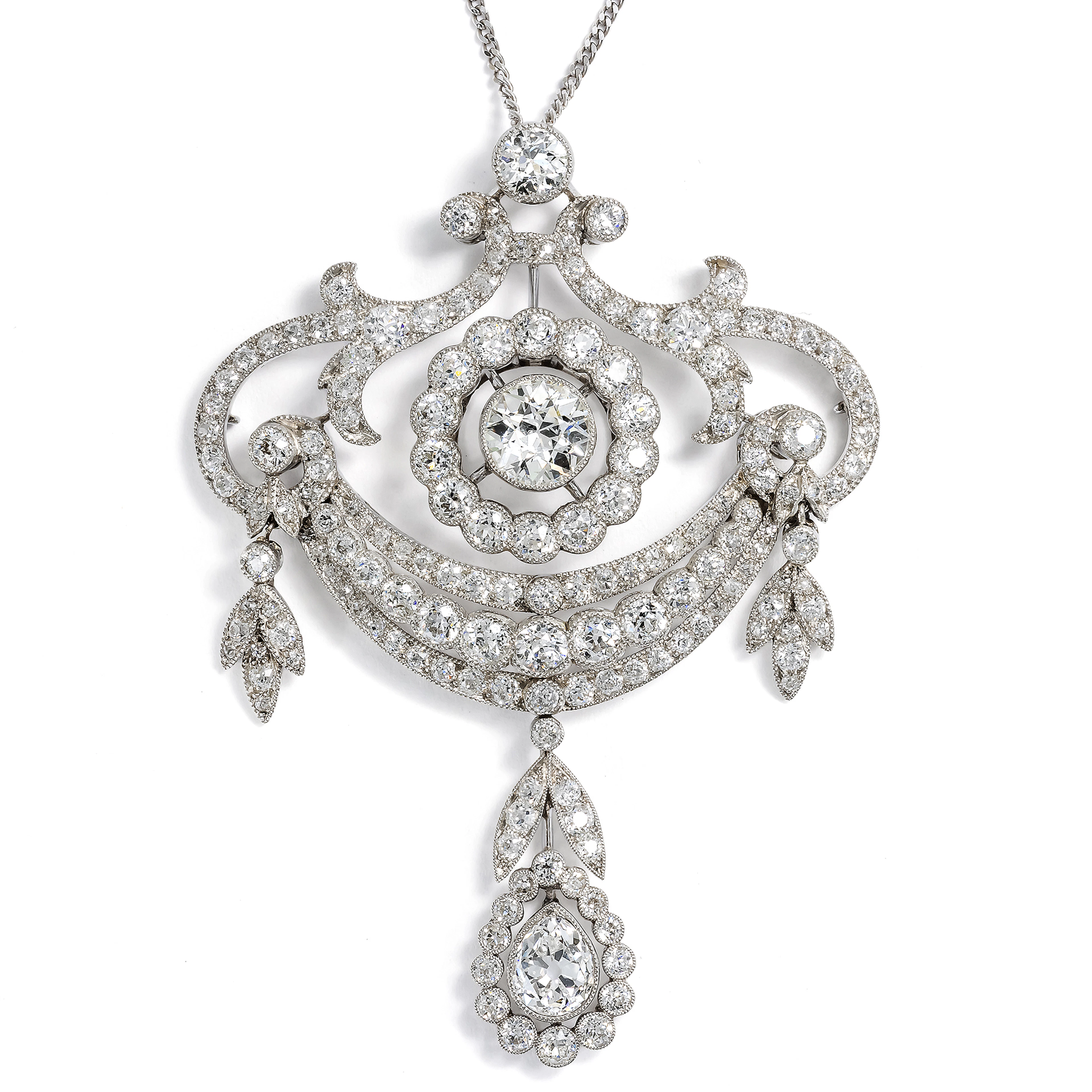 Magnificent Pendant with Diamonds in Platinum, c. 1910