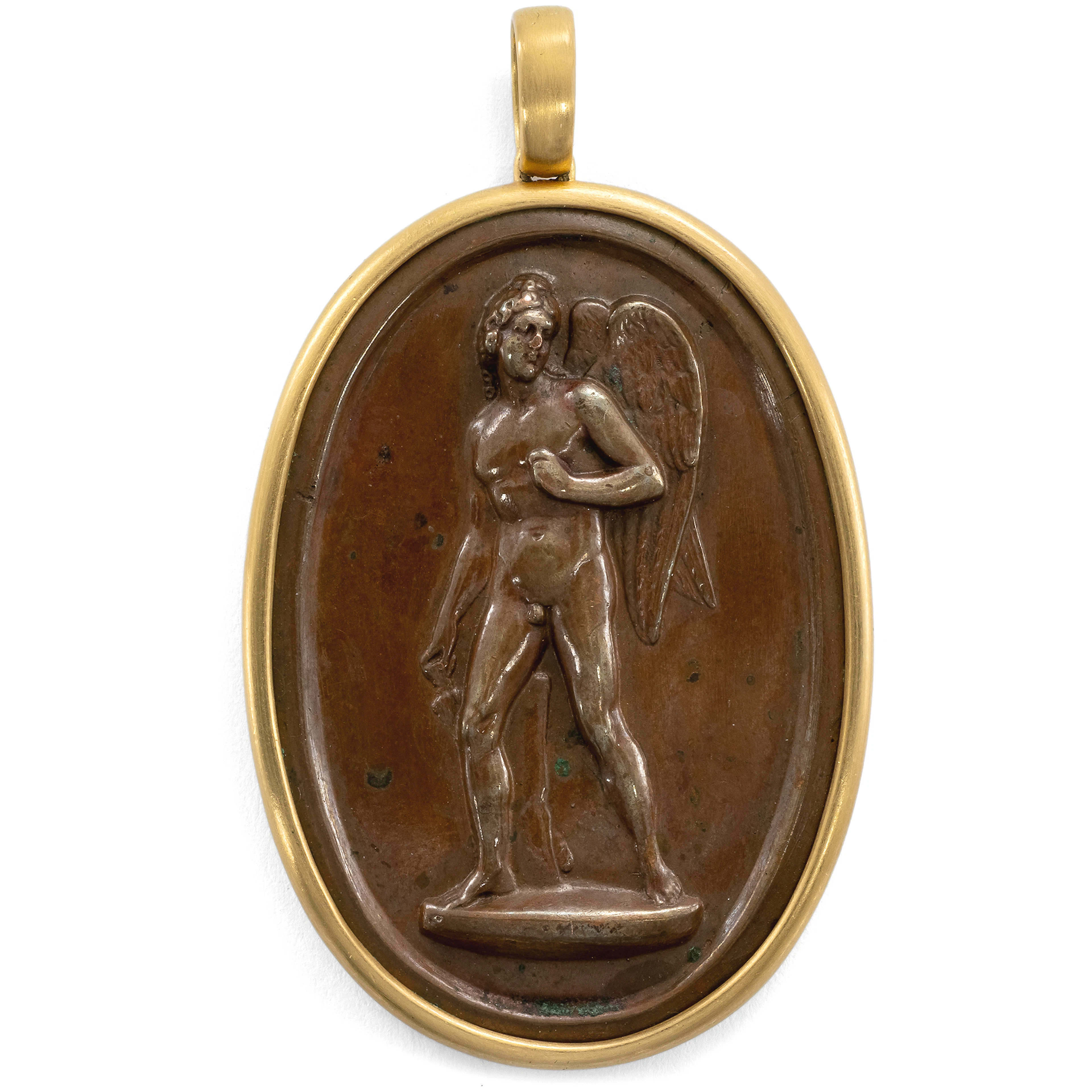 Rare Bronze Relief of Eros by Wedgwood in Gold, c. 1800 & Later